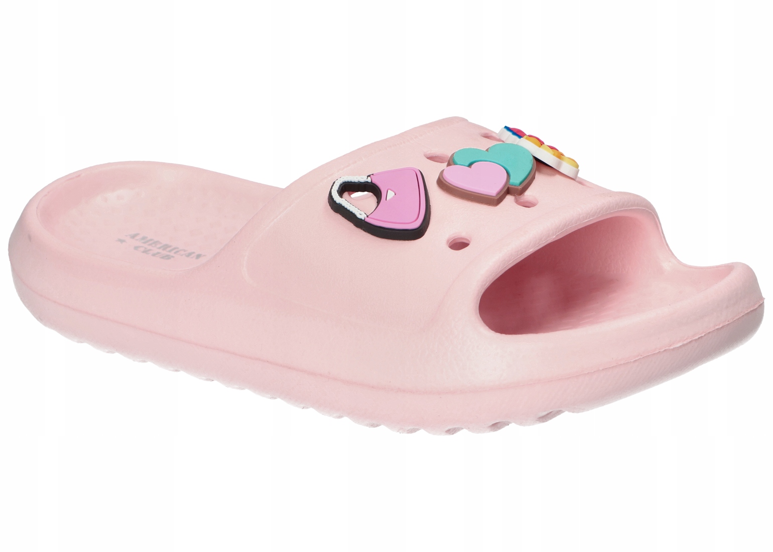 American Club klapki dziecięce pianka różowy