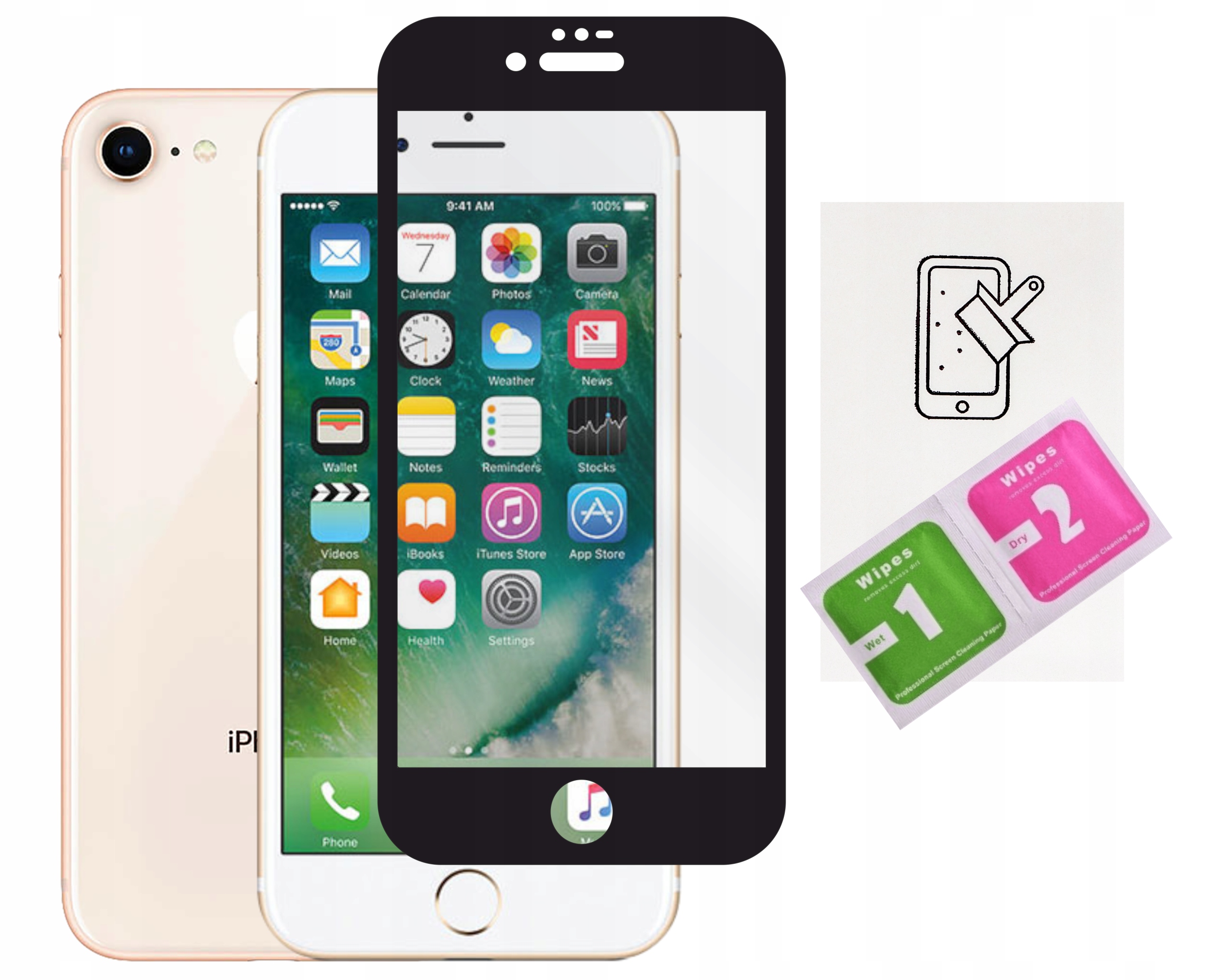 

Szkło 9D Full Glue Do Iphone 7/ 8/ Se 2020 Glass