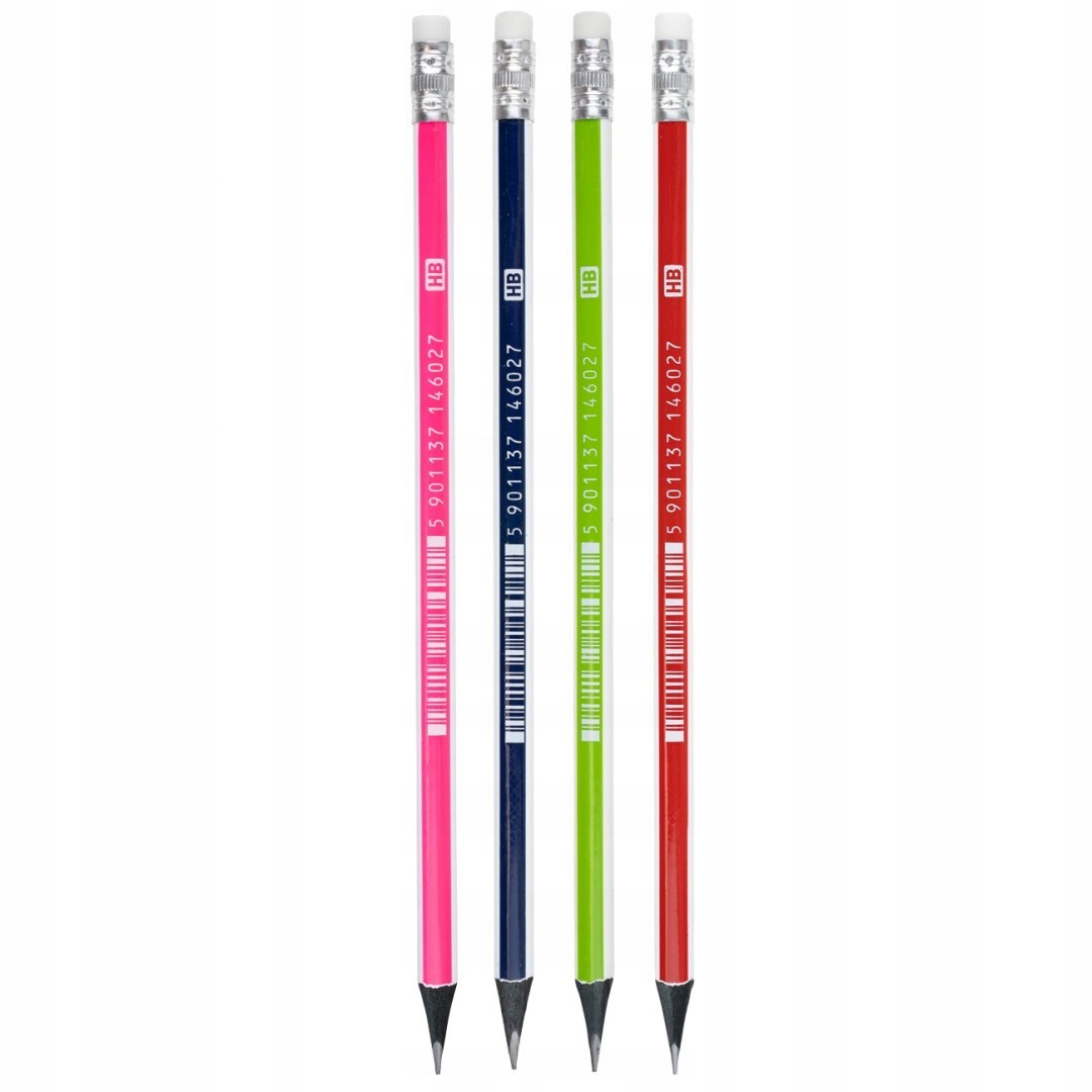 

Ołówek grafitowy trójkątny z gumką Hb Astra 4szt.