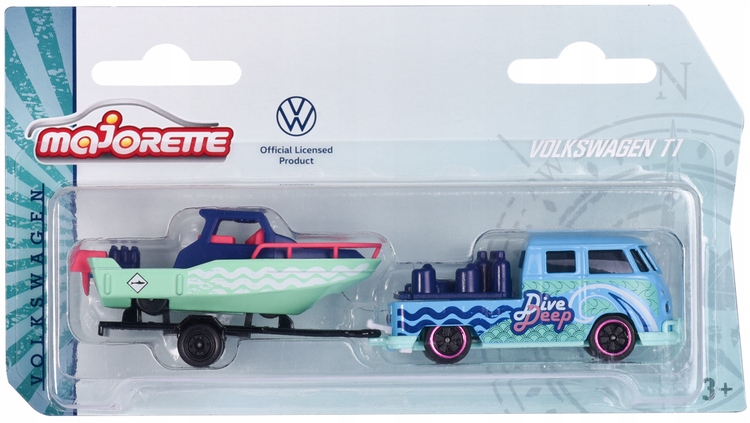 

Majorette Auto Volkswagen T1 Z Przyczepą 1:64