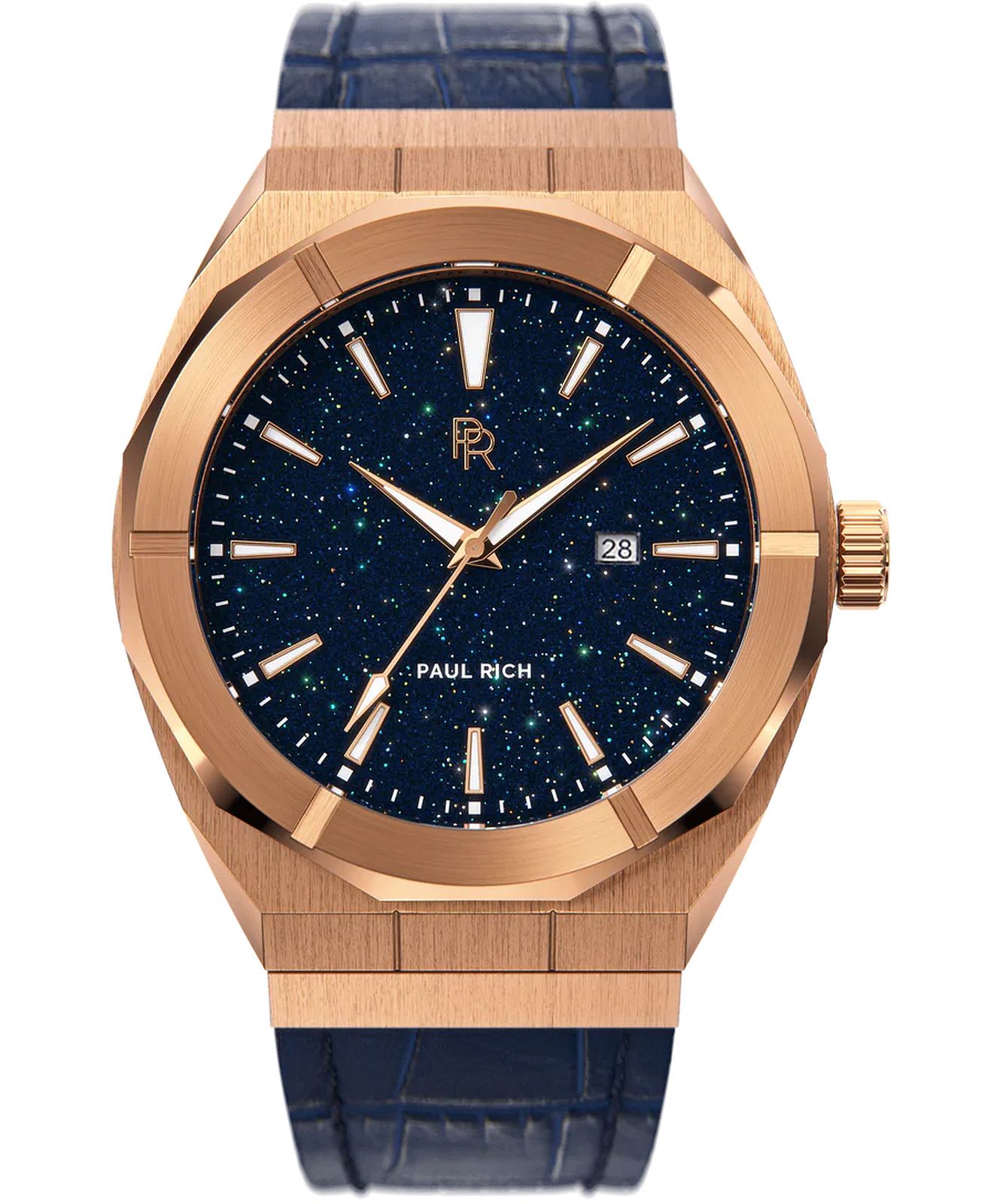 Pánské hodinky Paul Rich Star Dust Rose Gold Leather 42 Auto