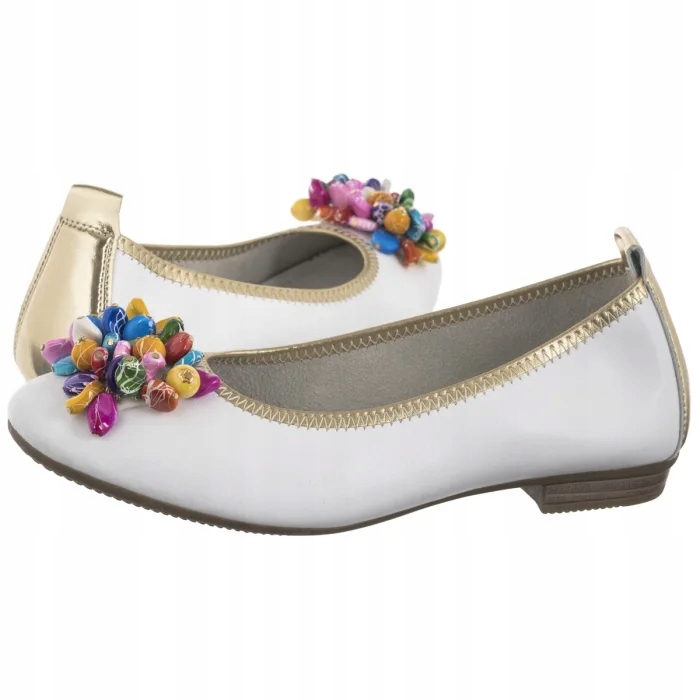 Dámské kožené baleríny Filippo bílé DP6159/25 White