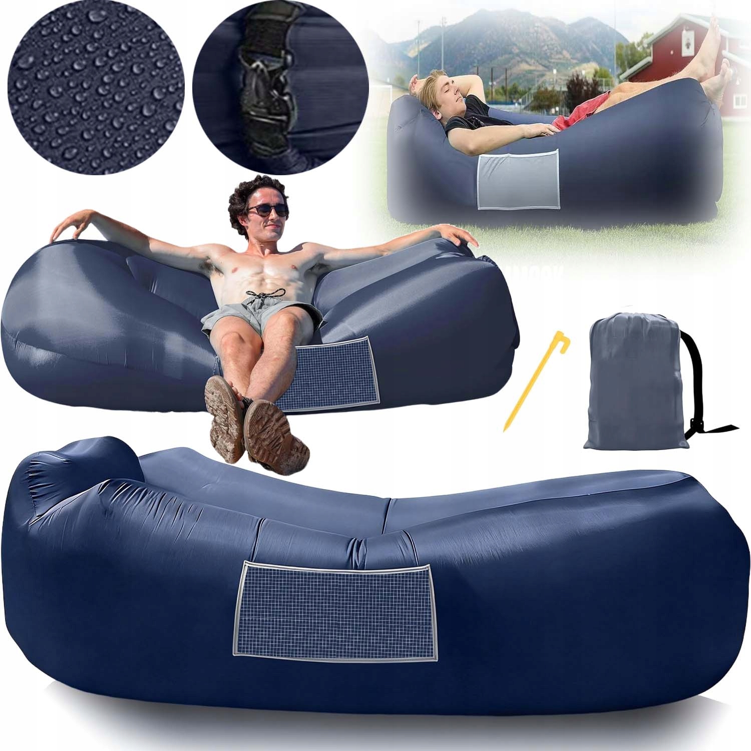 Odolná Matrace Lazy Bag Lehátko Na Pláž Air Sofa Voděodolná