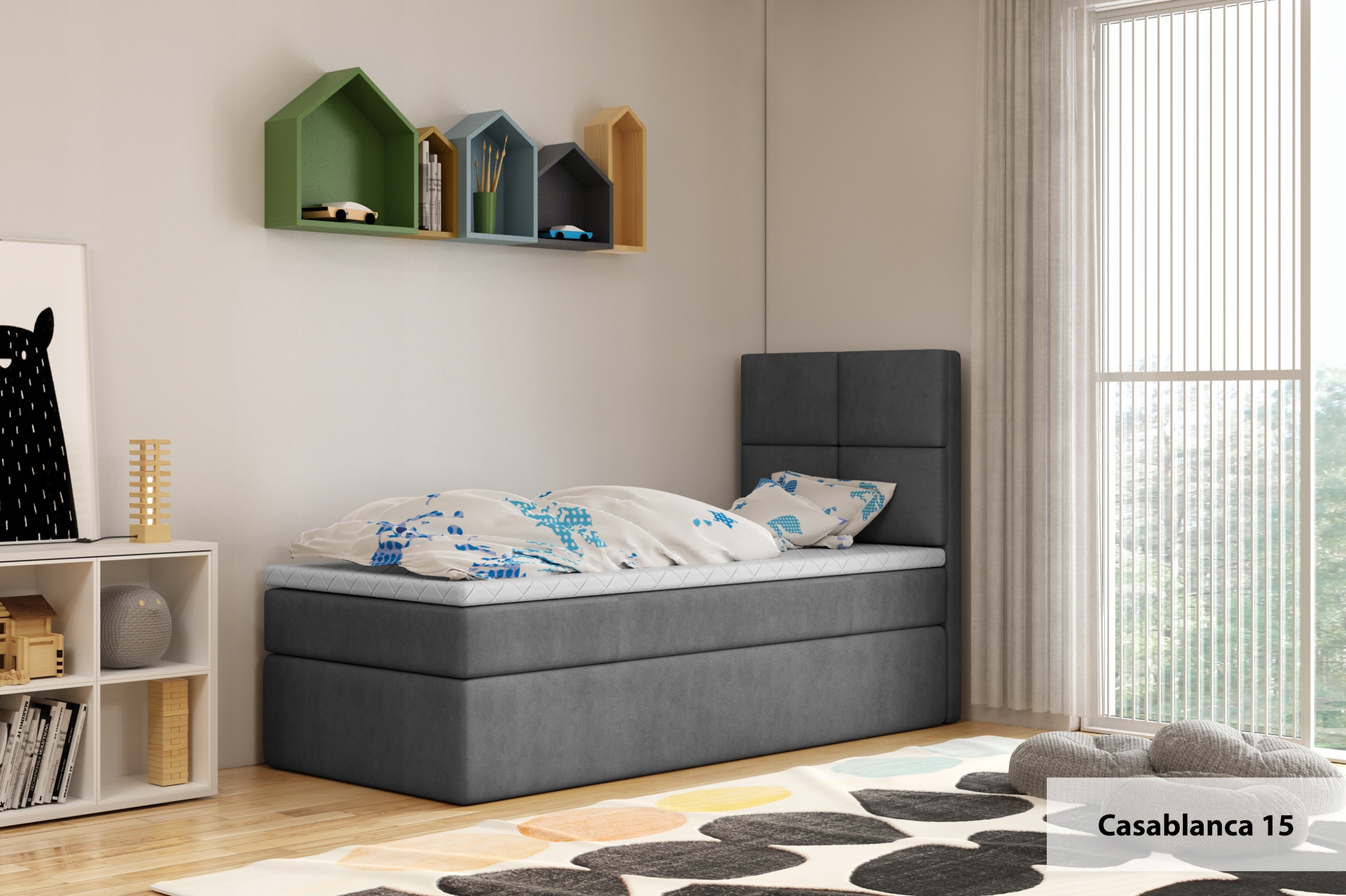 Łóżko młodzieżowe tapczan Max 90x180 zagłówek