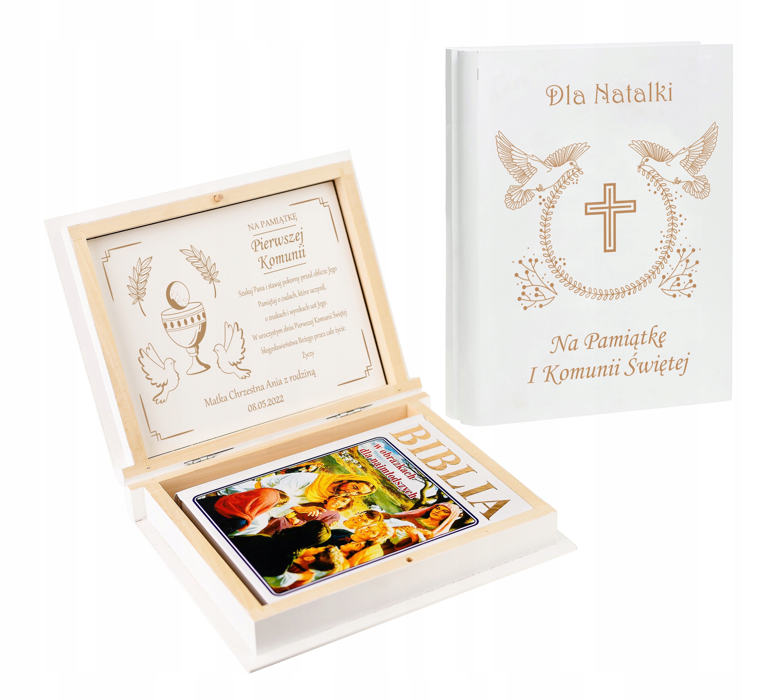 

Biblia Dla Dzieci W Szkatułce Komunia Grawer