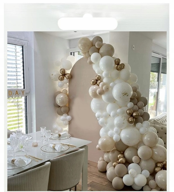 

Girlanda balonowa piaskowa Beże ślub boho tło G55