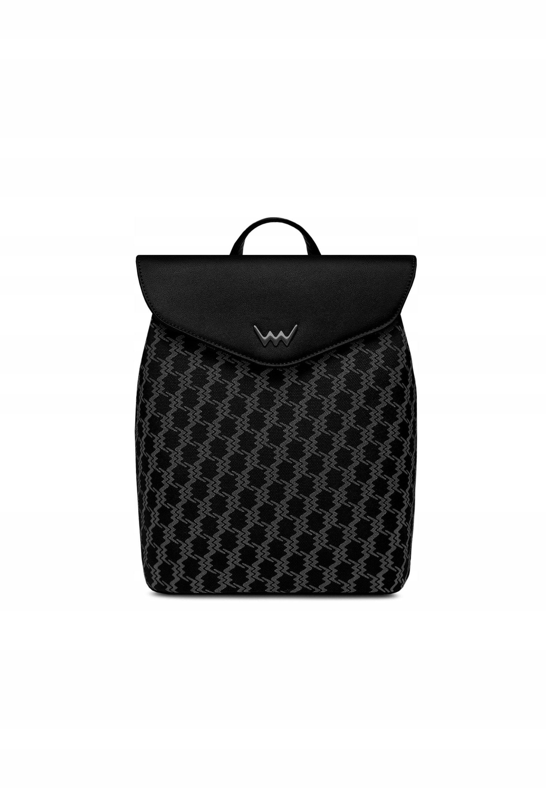 Městský batoh Vuch Linton Mn černý monogram 9 l koženka