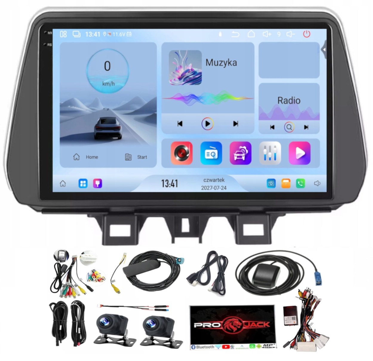 Navigační Rádio Carplay Gps Android Hyundai Tucson 2018-2021 4GB 64GB Sim