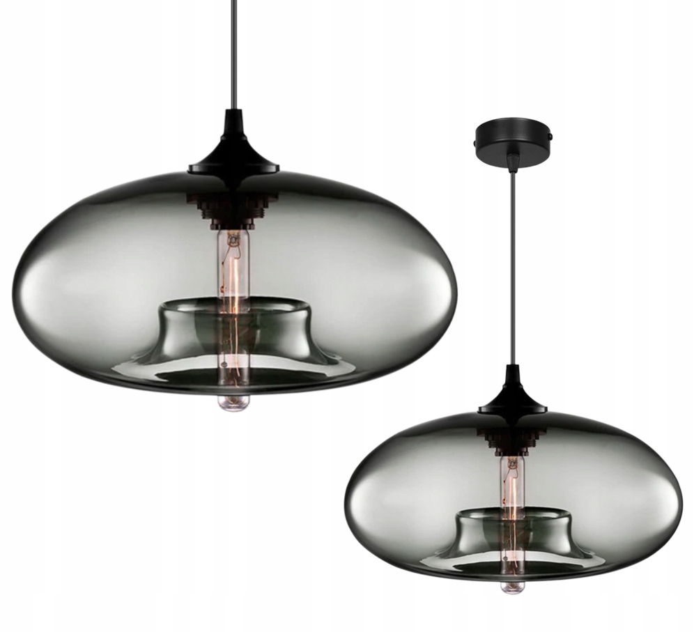 

Lampa Sufitowa Wisząca Plafon Szklany Klosz Led