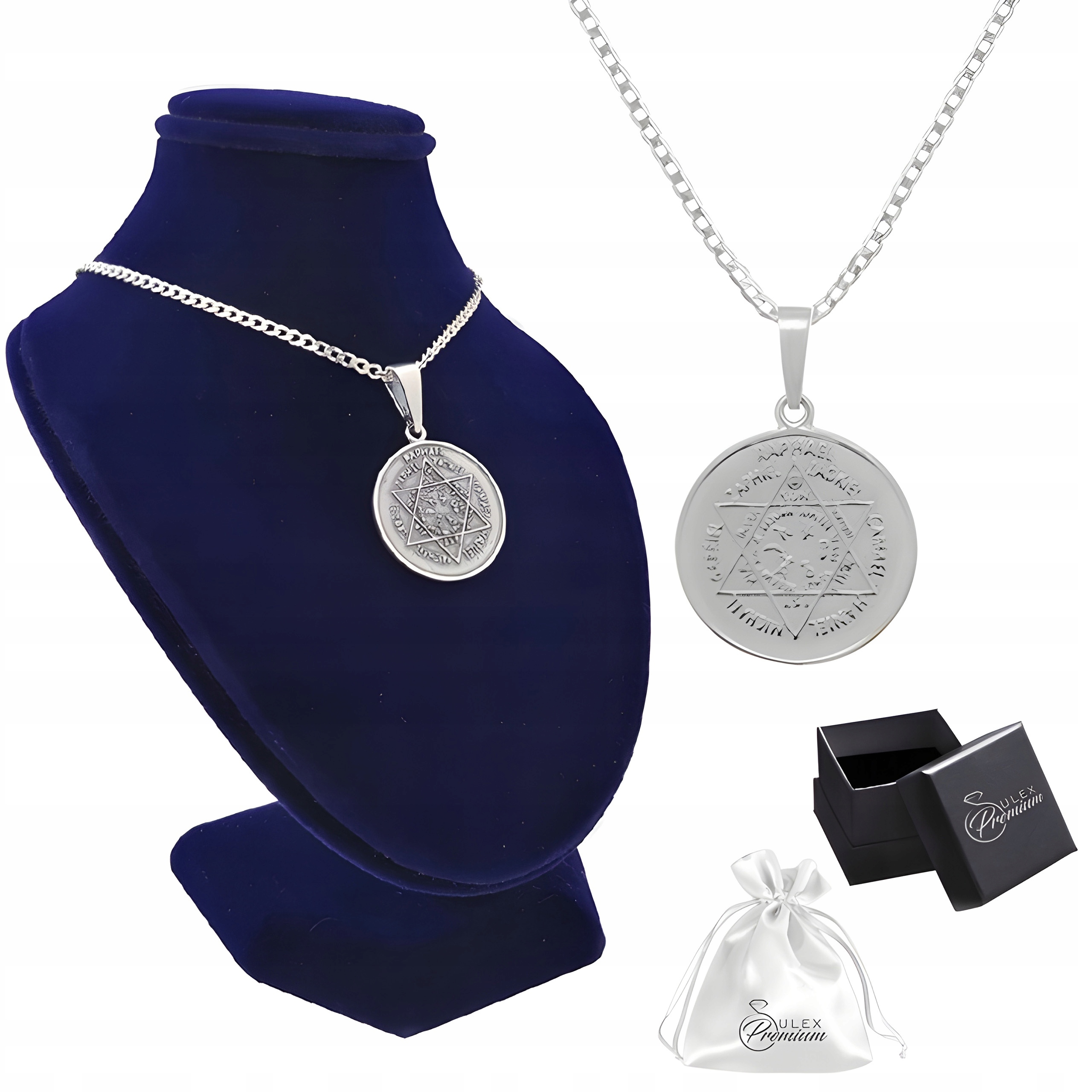 Stříbrný náhrdelník 925 Sedm archandělů Talisman 7 archandělů 50 cm