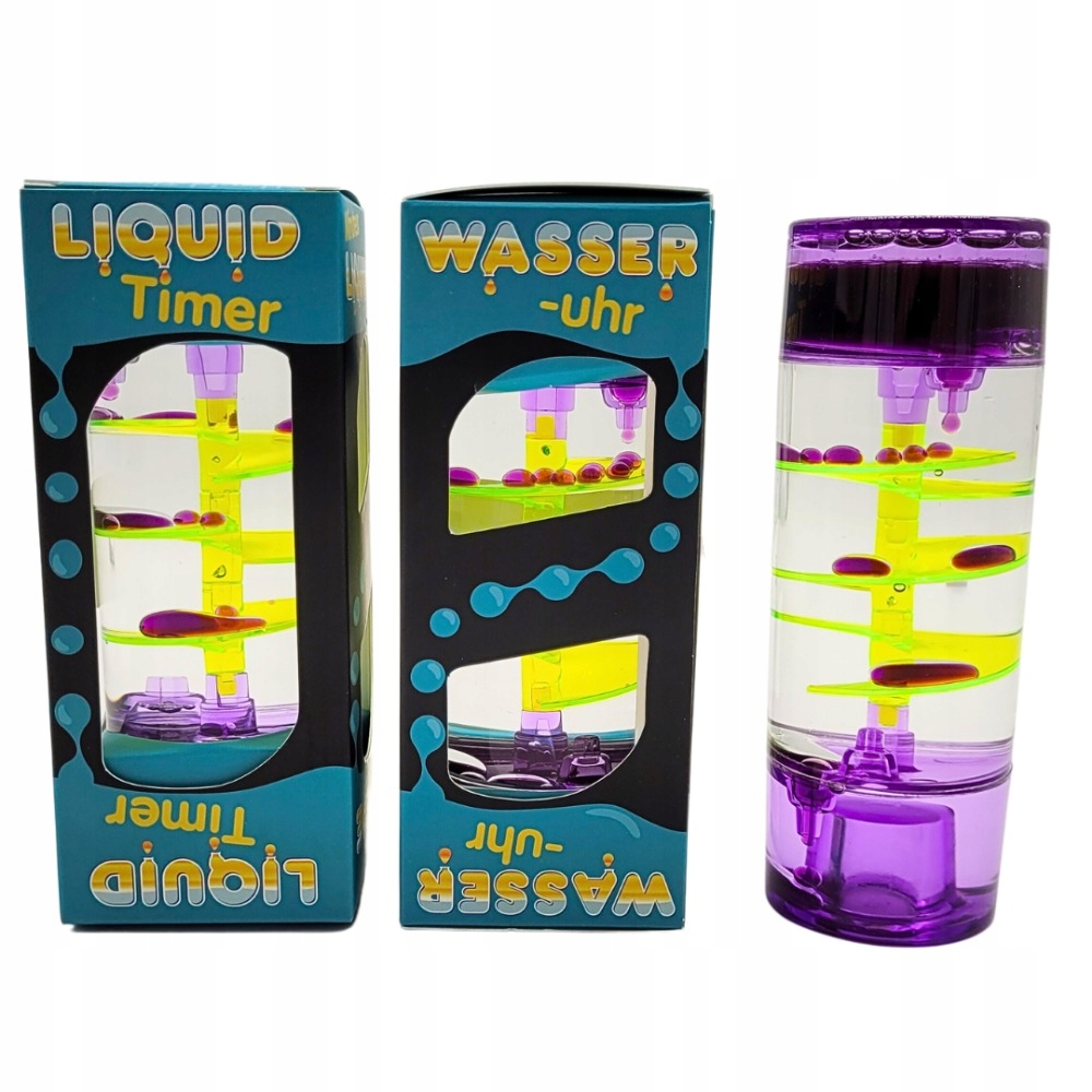 KLEPSYDRA SPIRALNA Z CIECZĄ LAWA TIMER hipnotyzuj