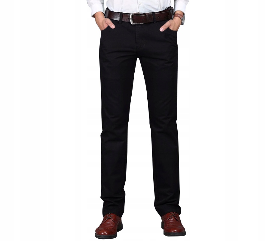 

Czarne Spodnie Męskie Bawełniane Hunter 610/8 W41