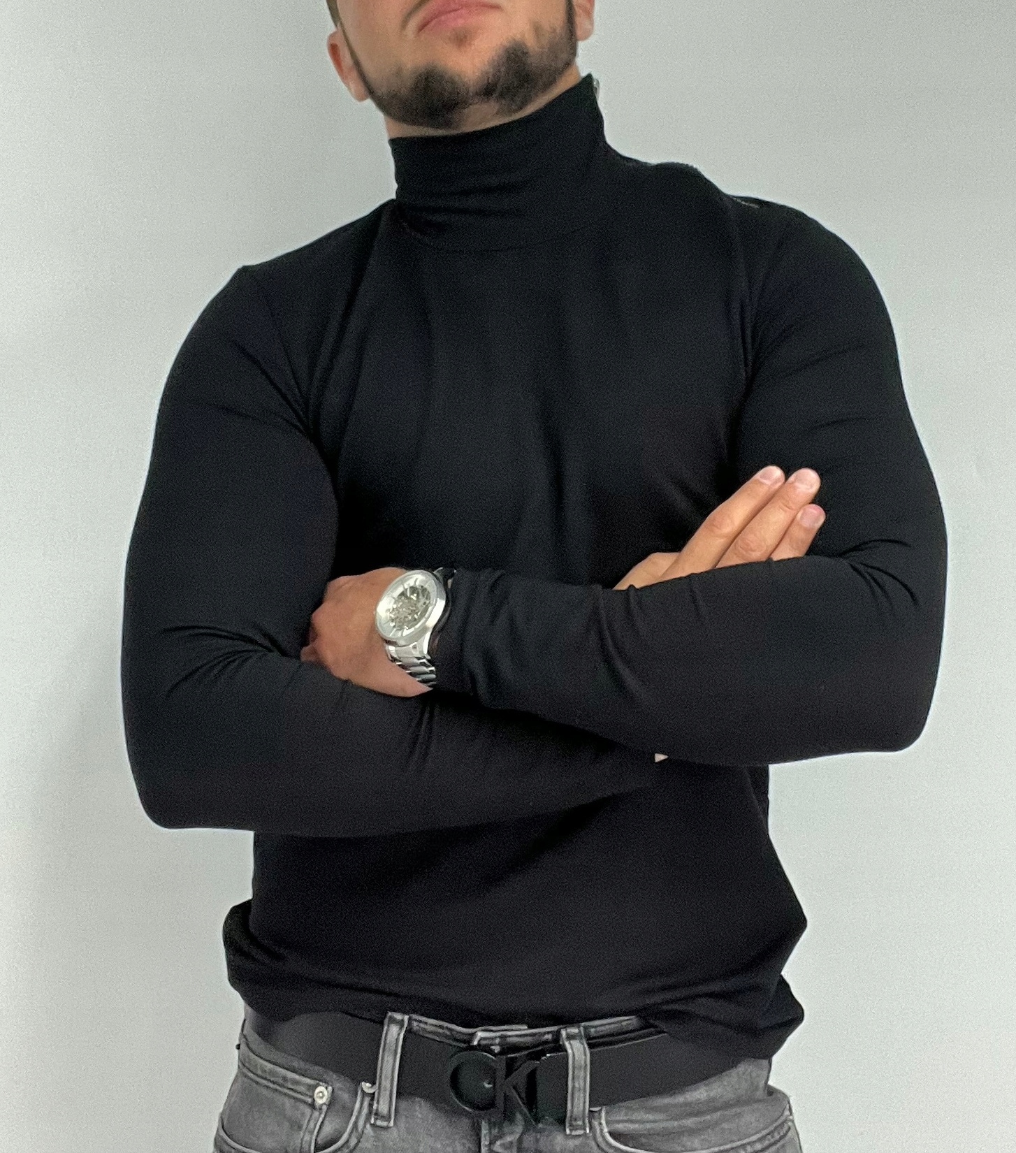 GOLF MĘSKI BLACK ZIP L