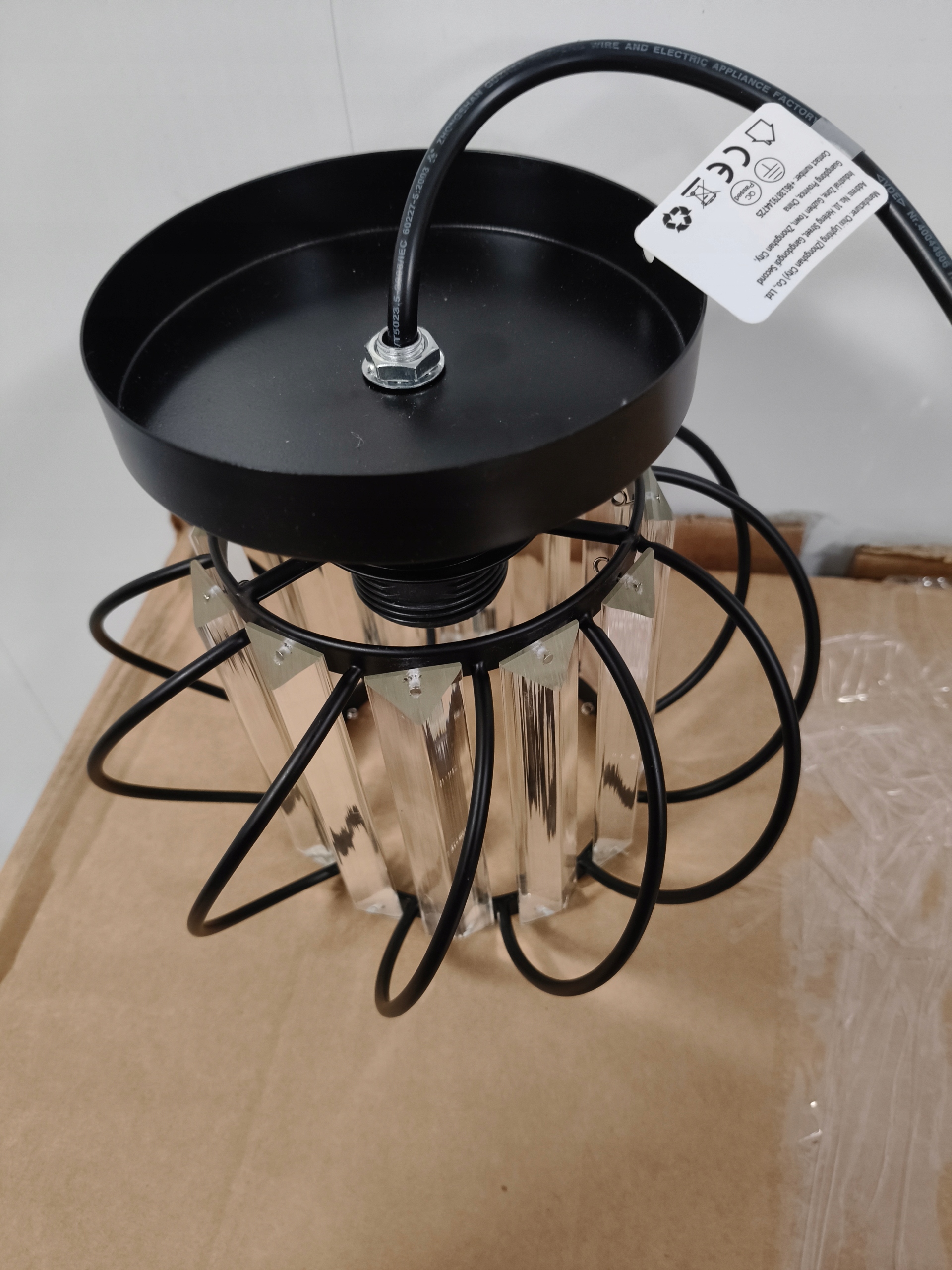 Závěsná lampa Comely Lustr 1 světelné body E27. Sada 2 Ks