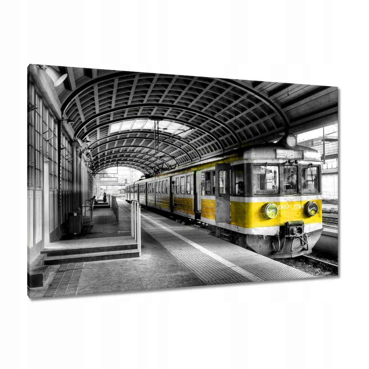 Obrazy 120x80 Žlutý vlak