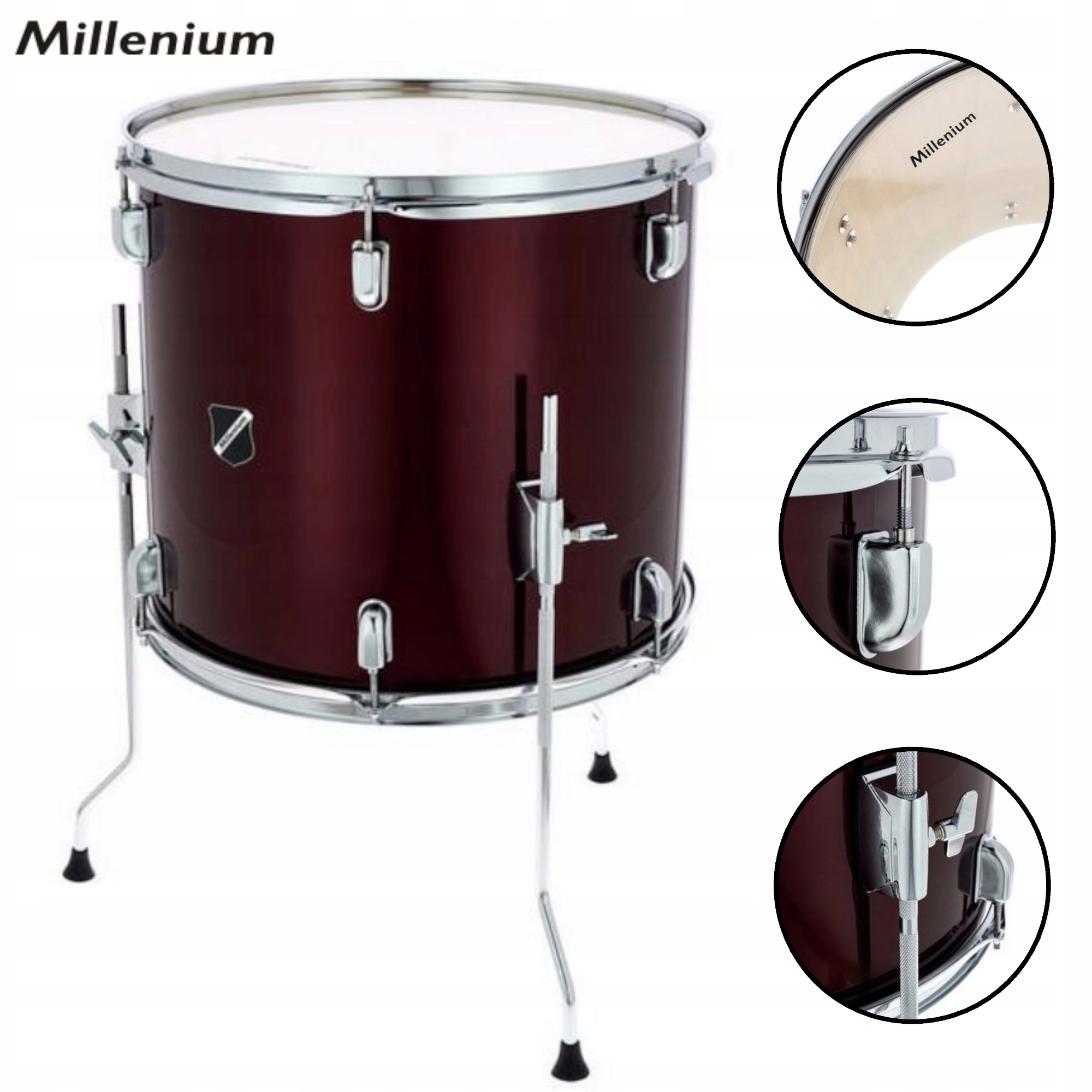16x14 Focus Floor Tom Red z topoli Chrom Millenium