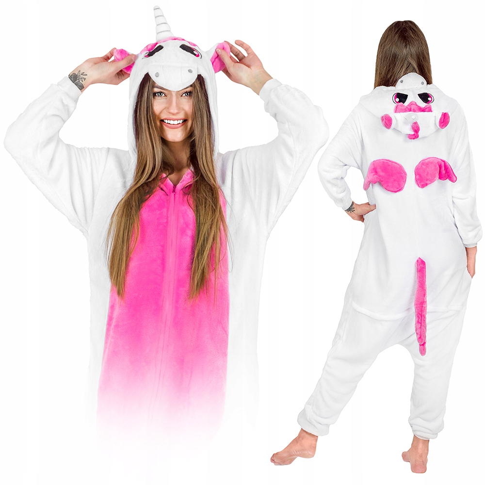 PEGAZ JEDNOROŻEC JEDNOCZĘSCIOWA PIŻAMA KIGURUMI ONESIE DRES STRÓJ L