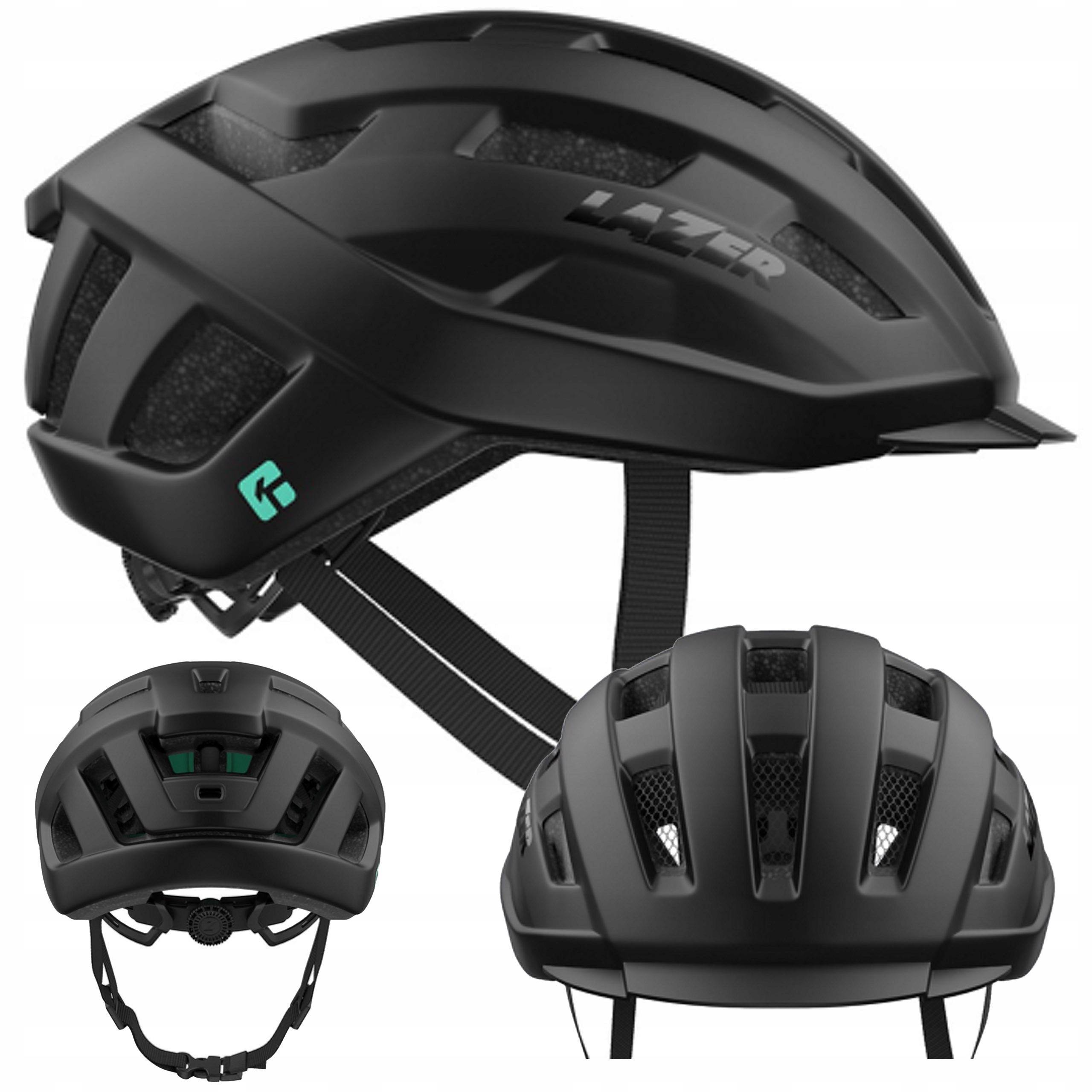 Kask Rowerowy z daszkiem Lazer Codax Czarny Uniwersalny Miasto Las