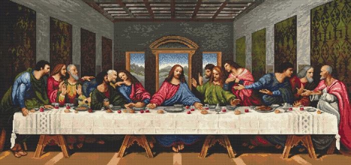 Kanva s potiskem Poslední Večeře L. da Vinci