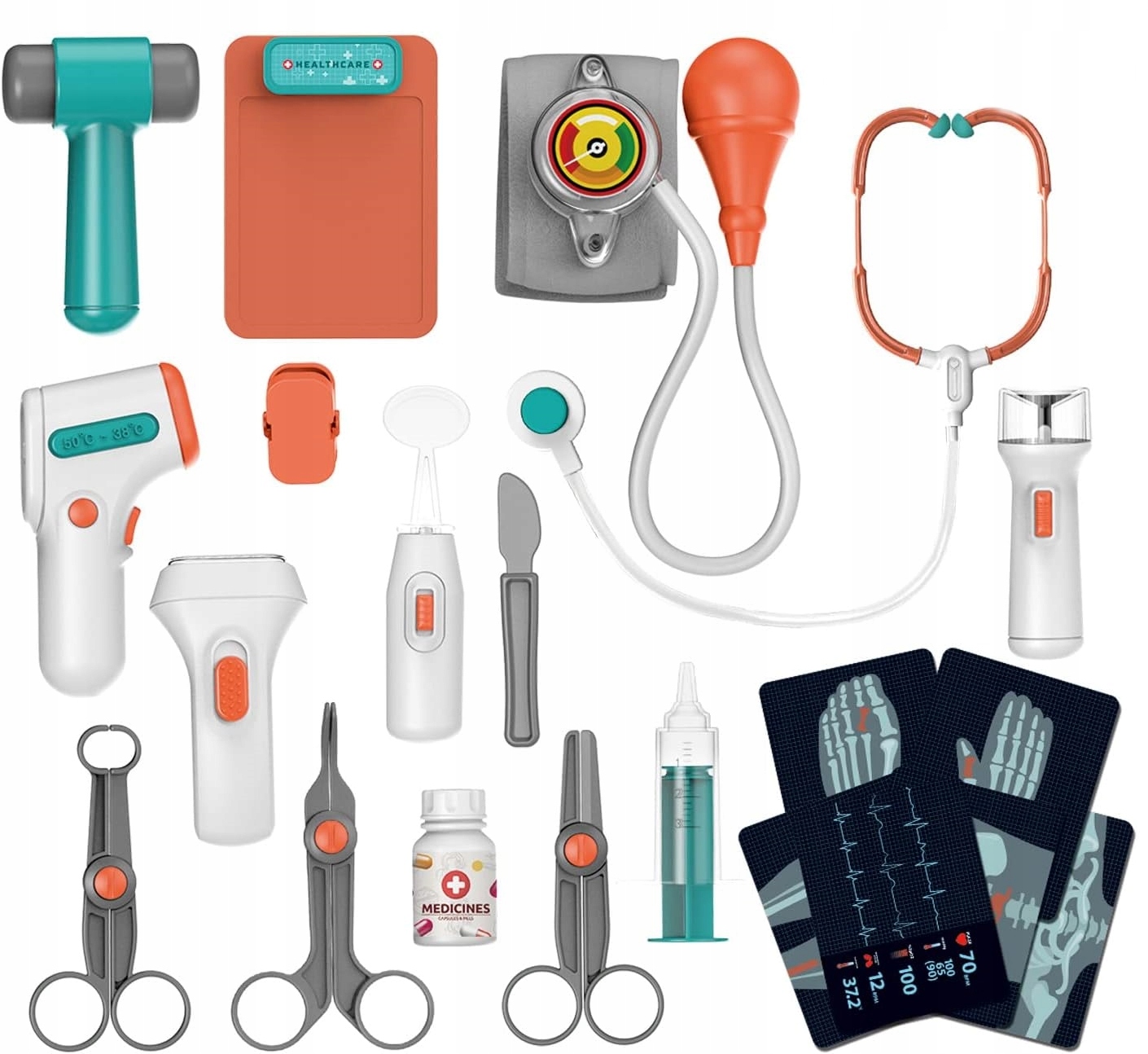 LEKARZ NA WÓZKU STACJA MEDYCZNA DLA DZIECI MAŁY LEKARZ ŚWIATŁO DŹWIĘK Marka Doris