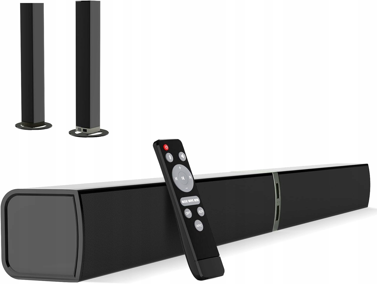 Soundbar Reproduktor 2v1 Bluetooth Odnímatelný Arc Optical Aux Kino Domácí dálkové ovládání