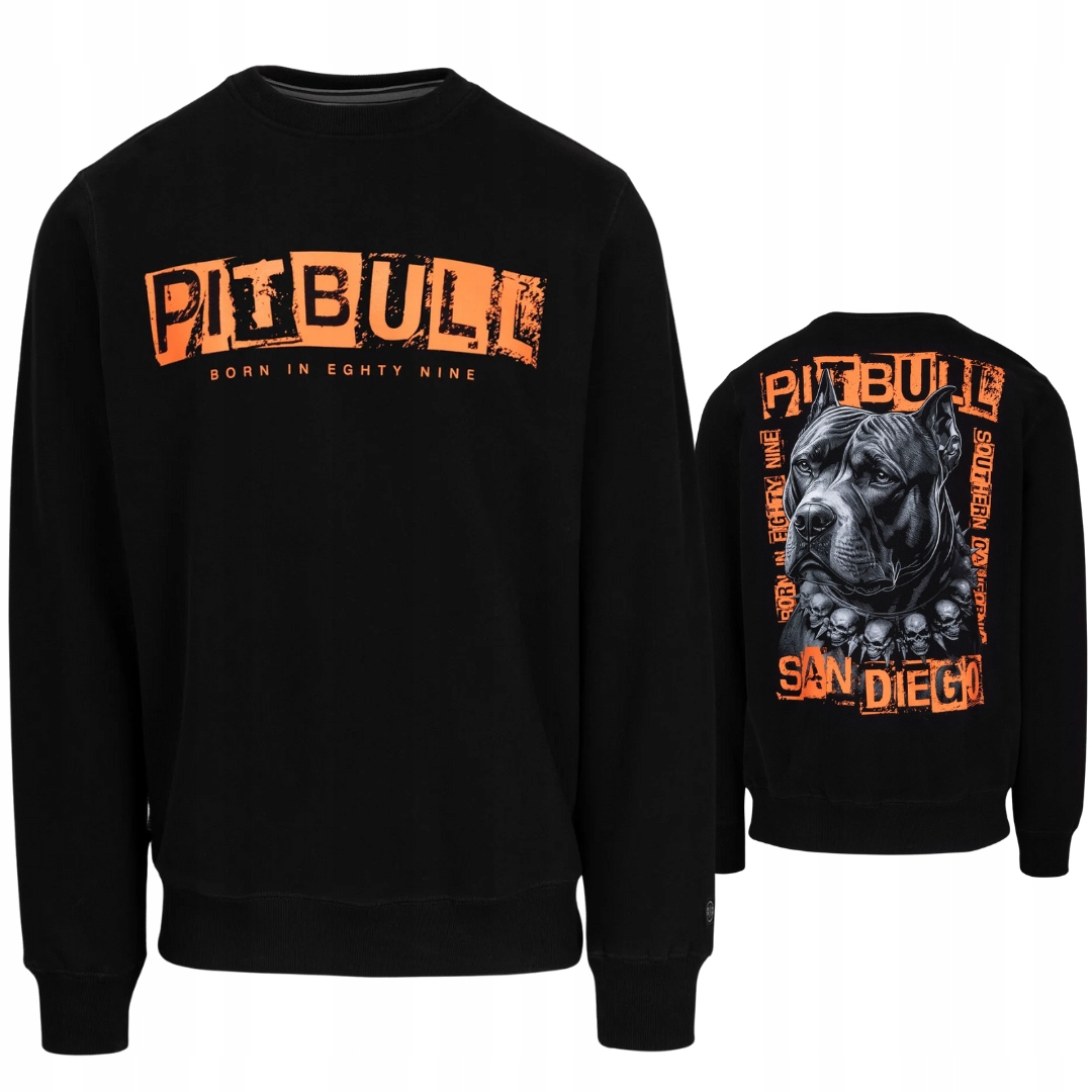 Pitbull West Coast Pánská Mikina Crewneck Blacky Černá XXL