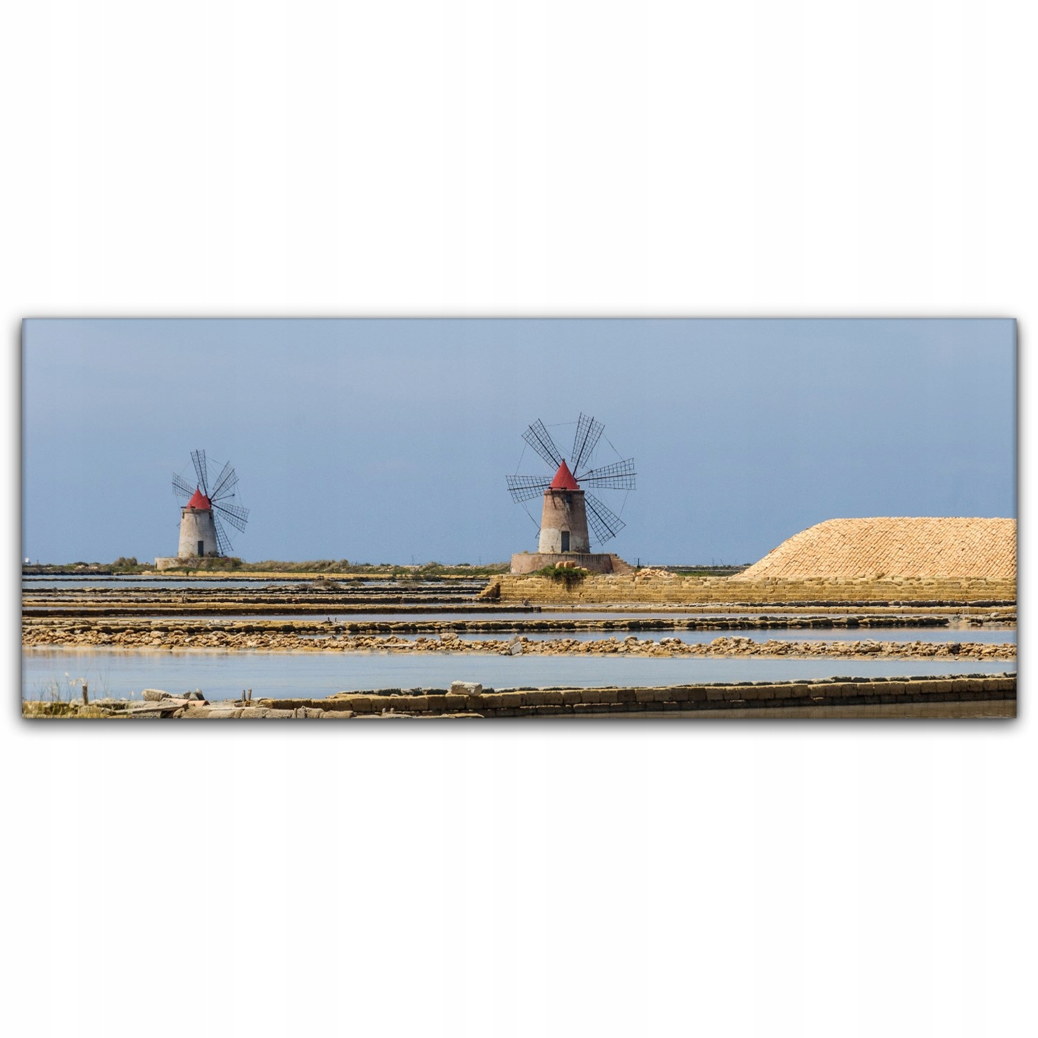 

foto-obraz na płótnie 125x50 Młyny Sycylia Włochy