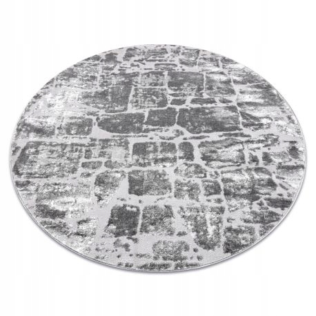 

Dywan okrągły szary nowoczesny kostka koło 120