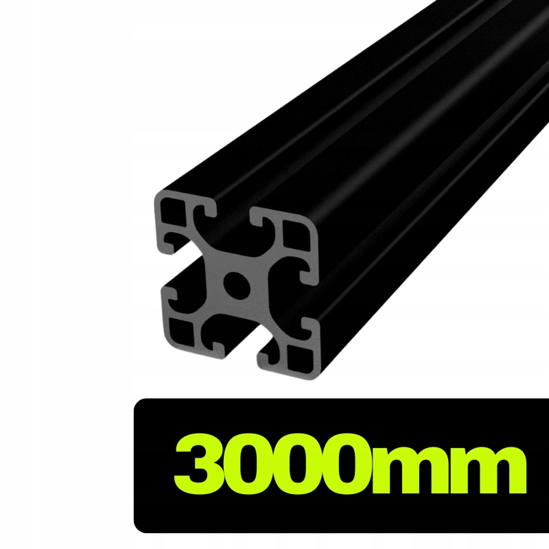 Konstrukční hliníkový profil T-slot 40x40 černý 300 cm