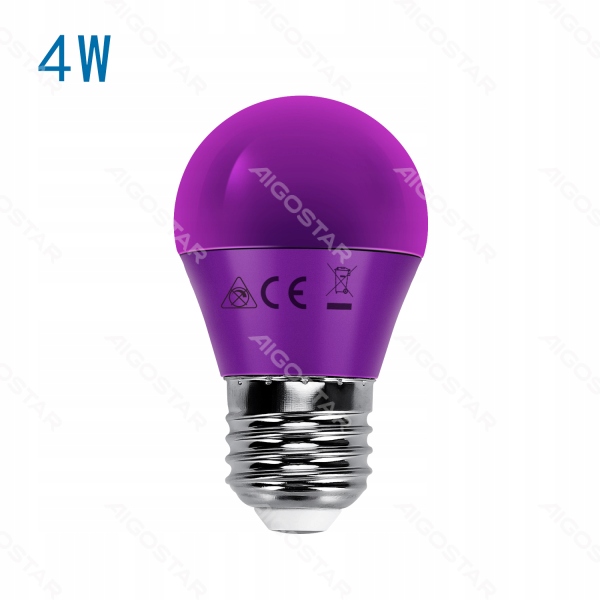 

Fioletowa Żarówka Led Dekoracyjna 4W E27 230V