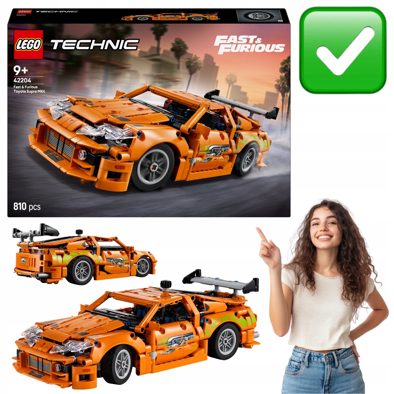 Toyota Supra MK4 Fast & Furious Lego Technic 42204 Zestaw Klocków