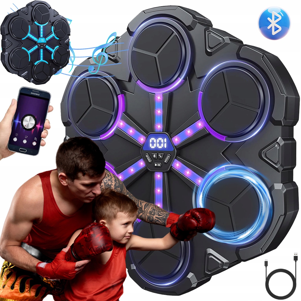 Hudební Boxerský Štít Bluetooth Boxerské Rukavice 9 Rychlostí Pro Děti