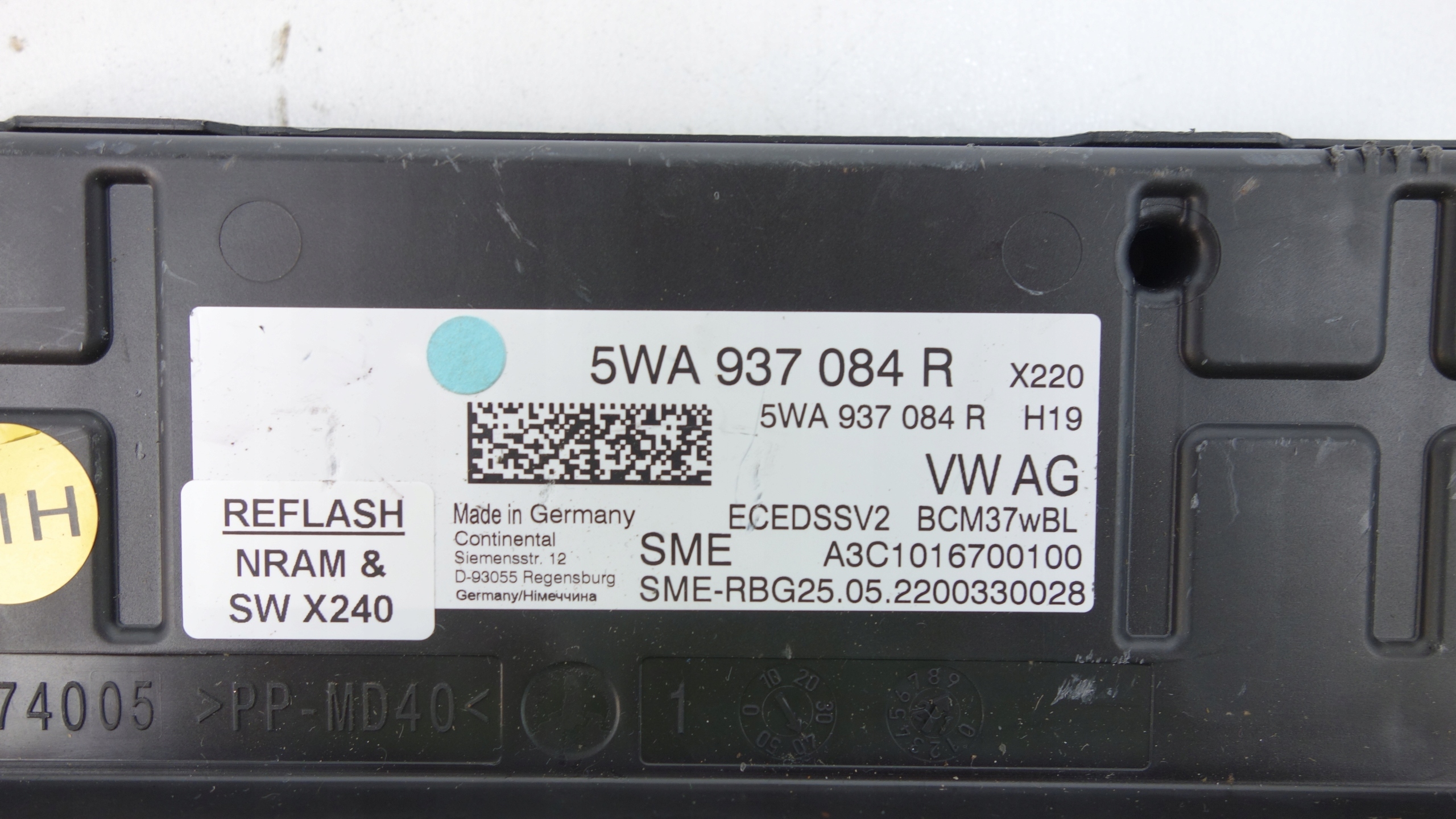module control unit BCM KOMFORTU VOLKSWAGEN SKODA 5WA937084R