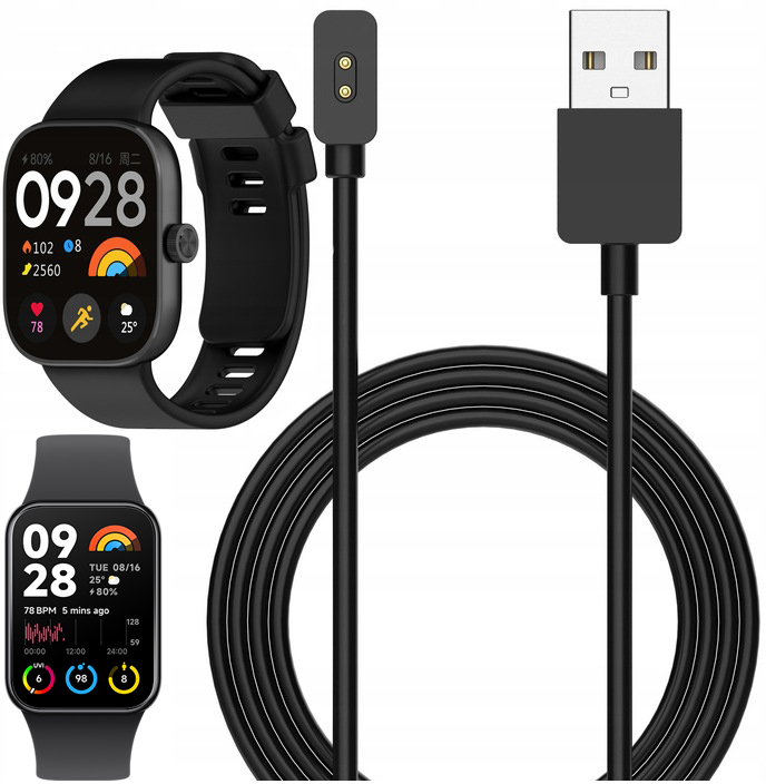 ŁADOWARKA KABEL USB DO XIAOMI REDMI WATCH 4 / MI BAND 8 PRO - 1M / 100CM