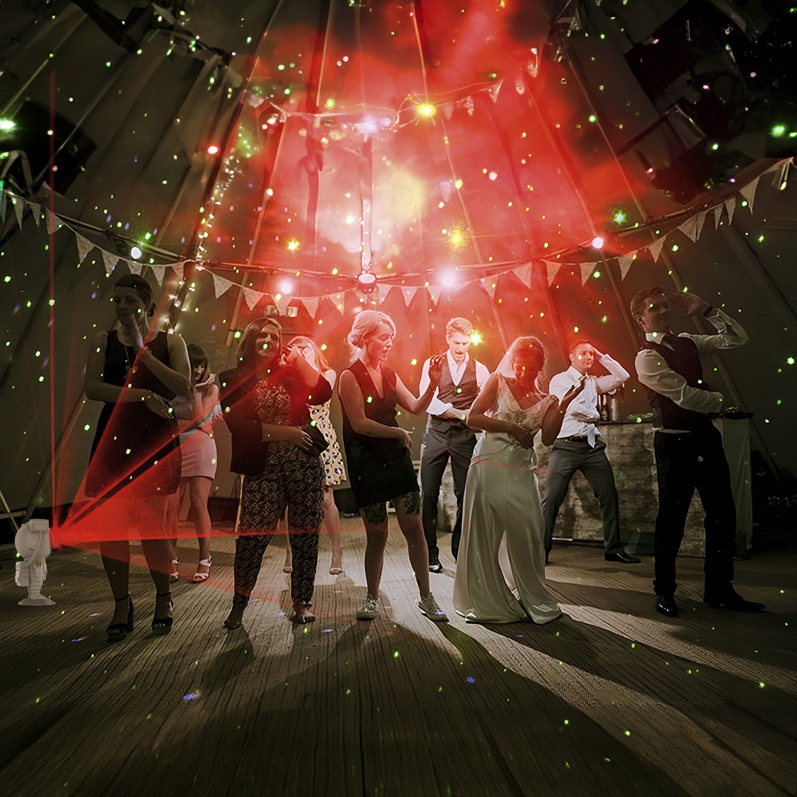 PROJEKTOR GWIAZD NIEBA LED LAMPKA NOCNA ASTRONAUTA XXL Waga produktu z opakowaniem jednostkowym 640 kg