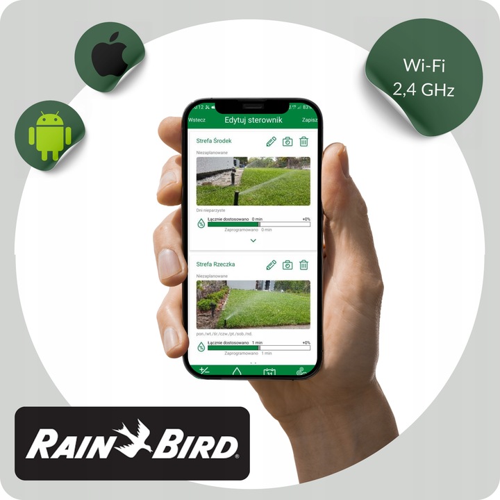 Vnútorný Ovládač Zavlažovania S Modulom Wifi RC2 i8 Rain Bird 8 Sekcií Vnútro