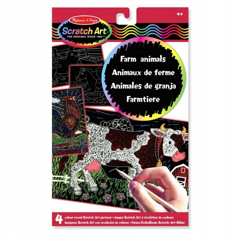 MELISSA DOUG ZWIERZĘTA NA FARMIE ZDRAPKI WITRAŻE