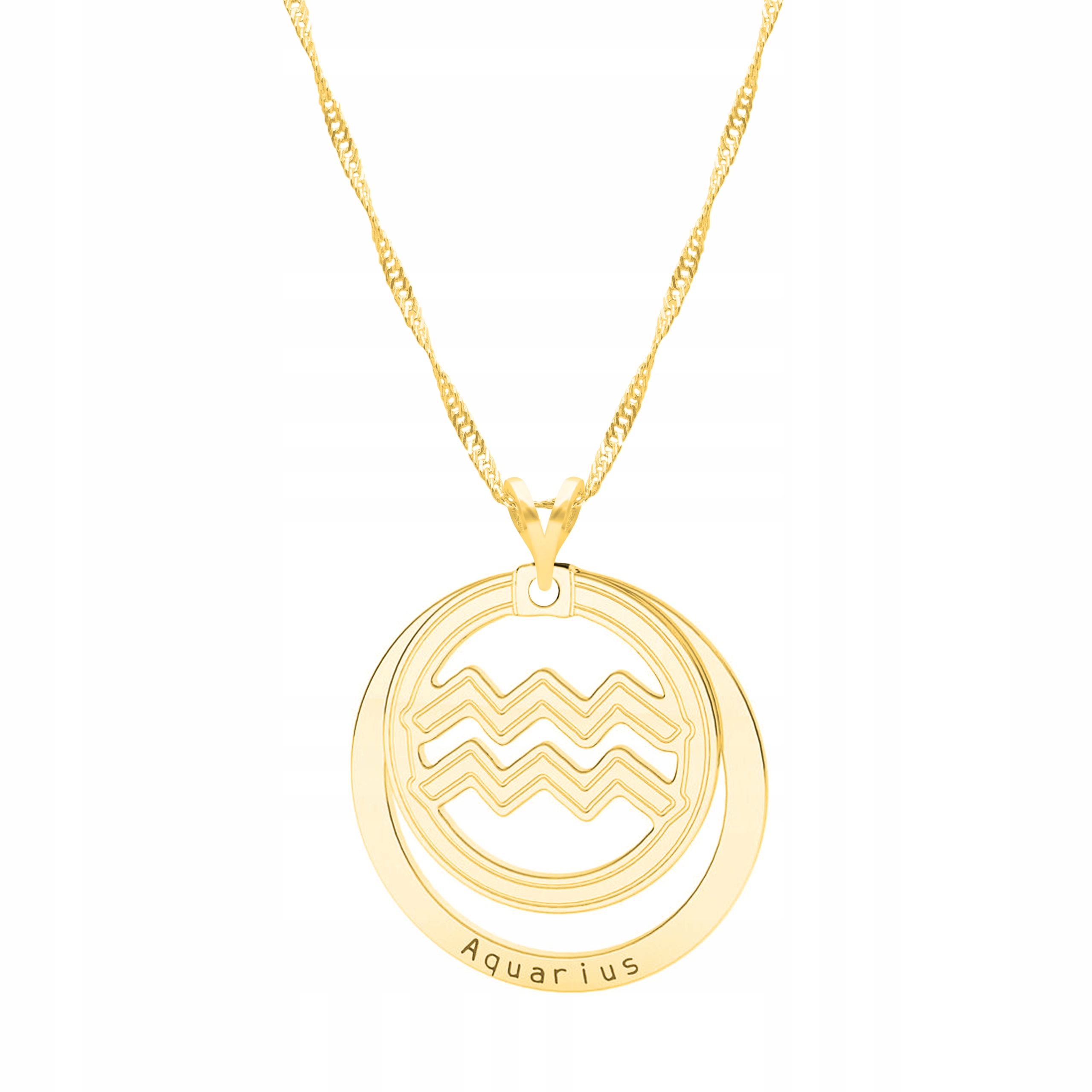 Řetízek zlatý náhrdelník 925 Vodnář