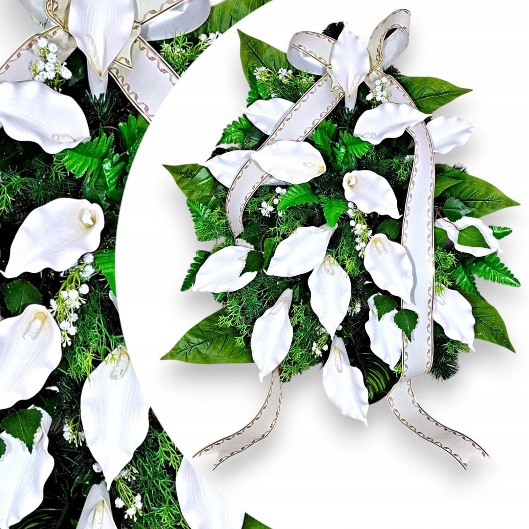 Veniec na pohreb Biele kvety na hrob Posledné rozlúčenie