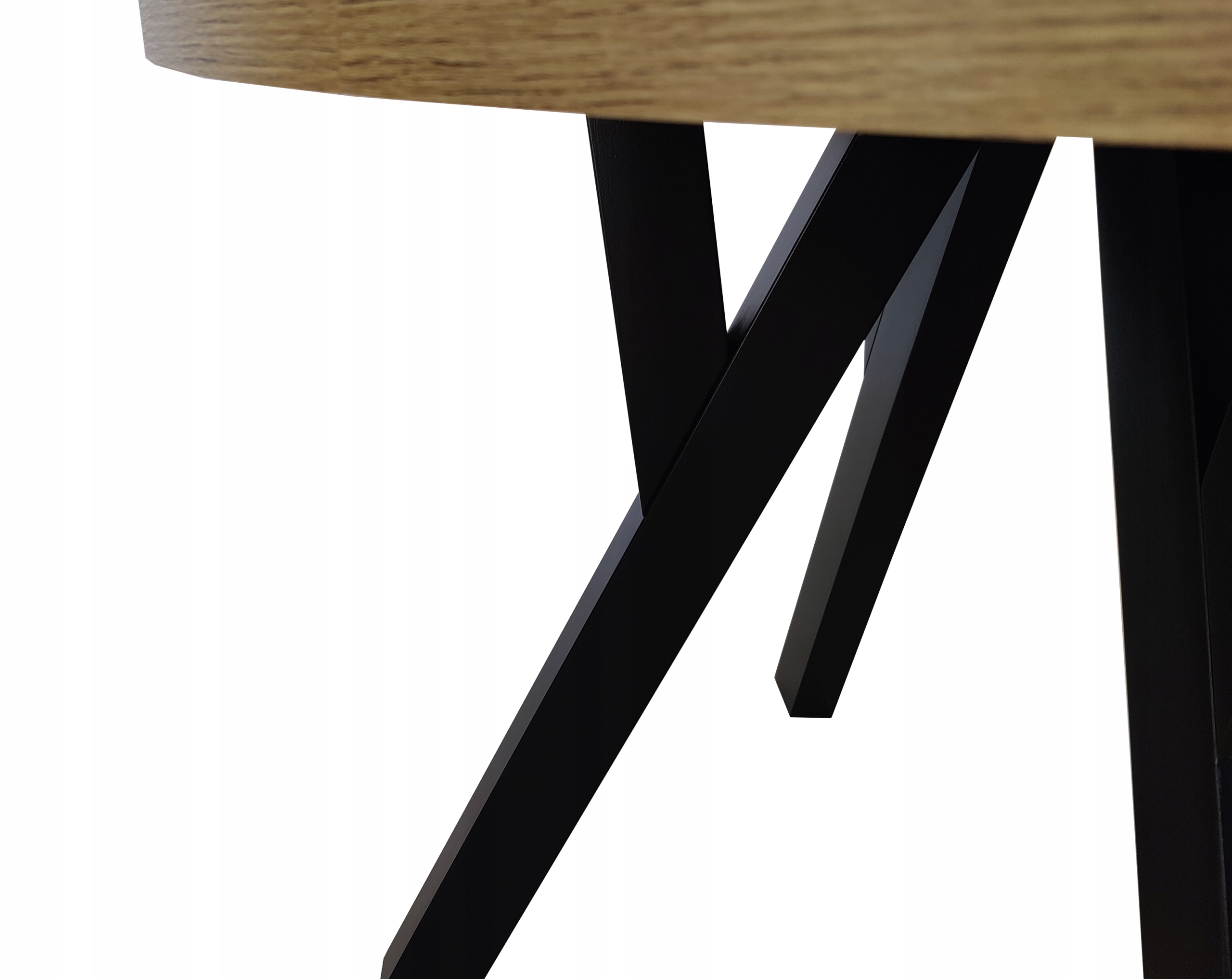 Stół DĄB HALIFAX EGGER okrągły rozkładany Ø100/150 Szerokość mebla 100 cm