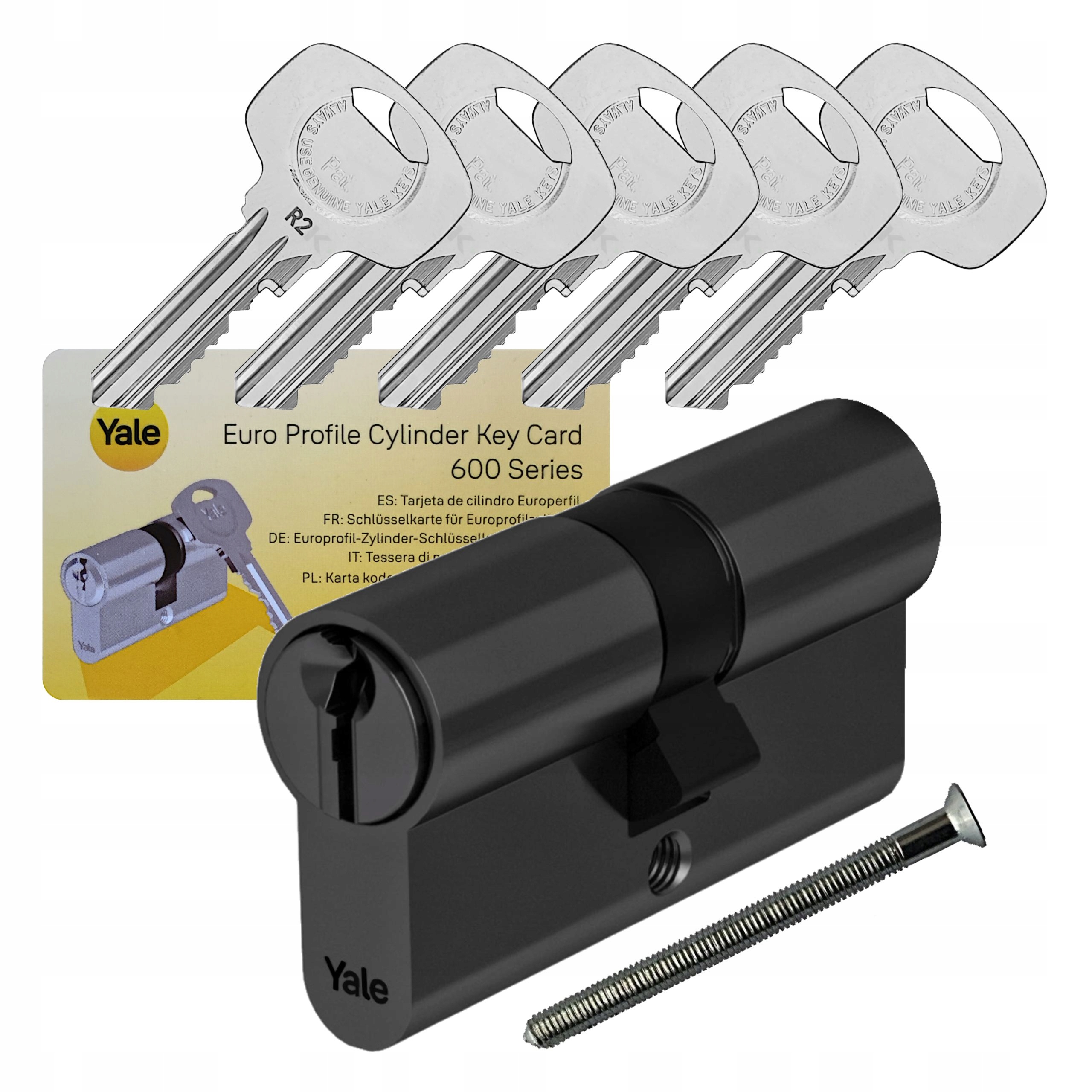 Vložka Yale Y600 55/55 s bezpečnou spojkou, černá
