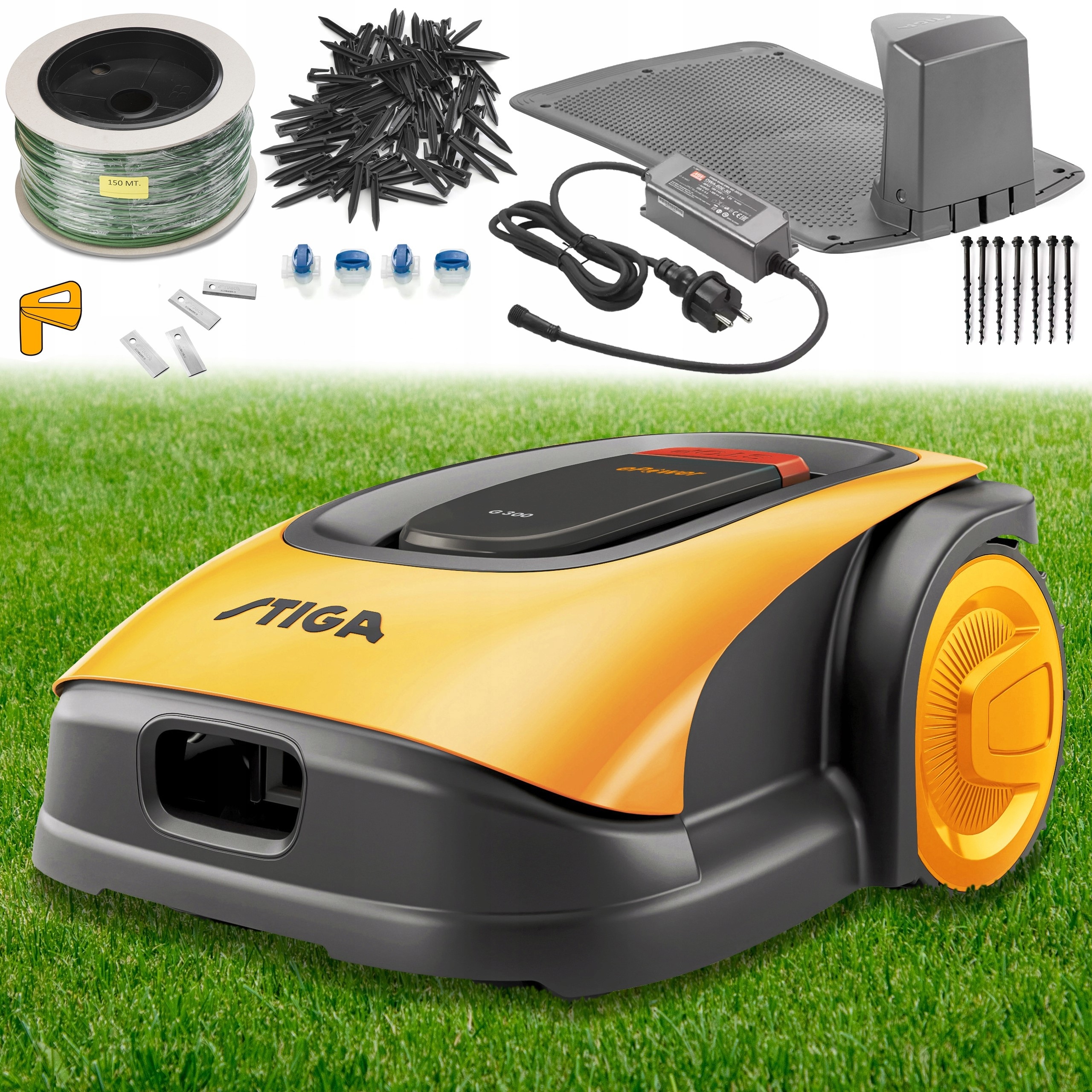 Robotická kosačka Stiga G300 Bezkartáčová automatická aplikácia Bt 4 čepele