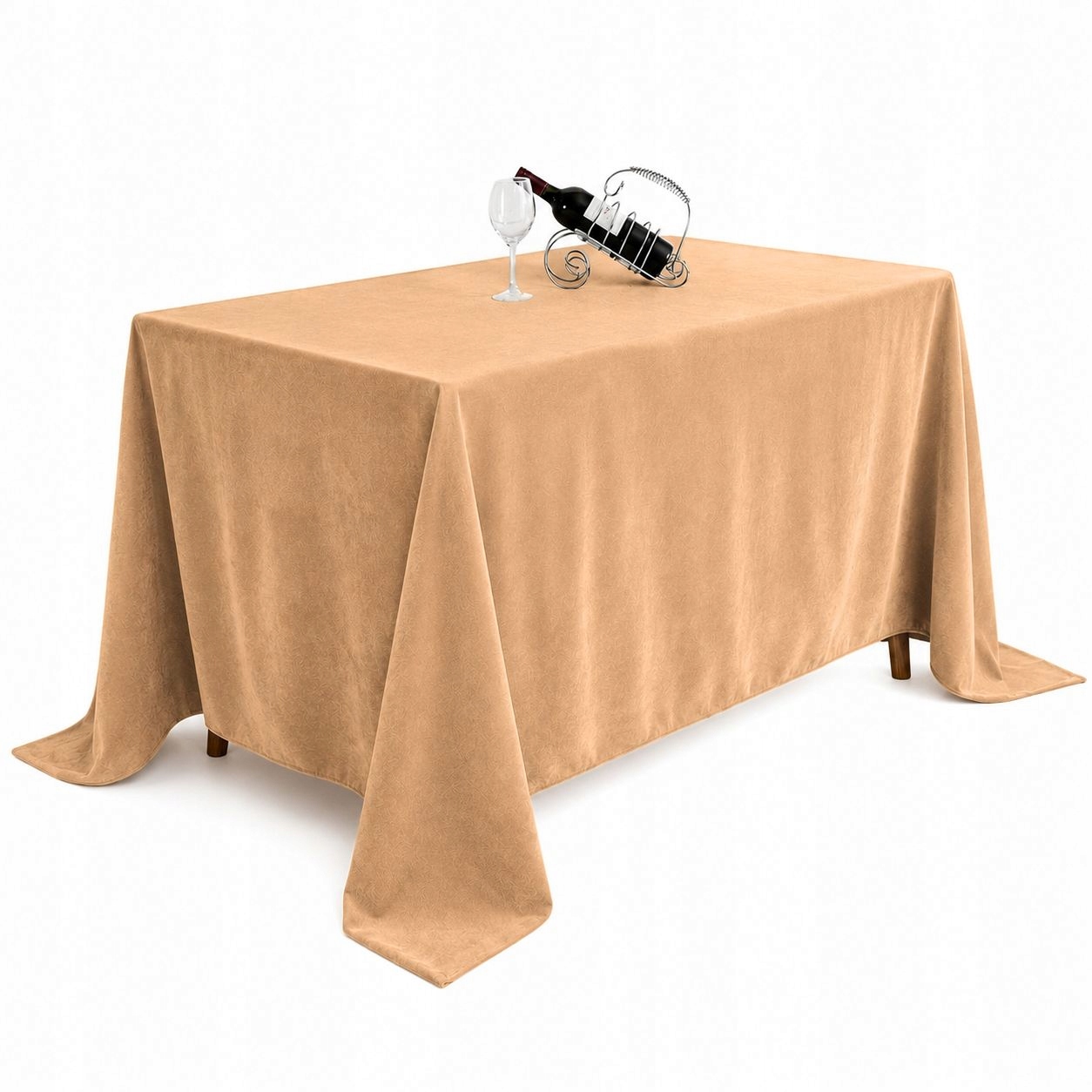 Obrus Matowy Welur cappucino na stół 230x230cm Camel