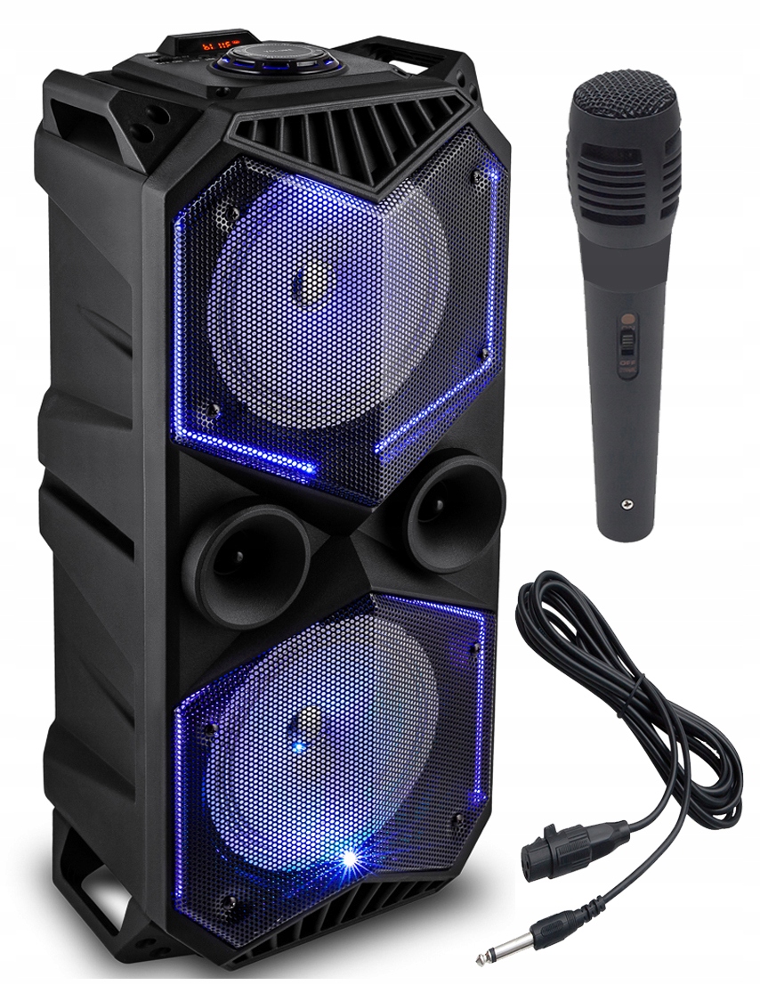 Mocna Kolumna Estradowa Bluetooth Led Akumulator