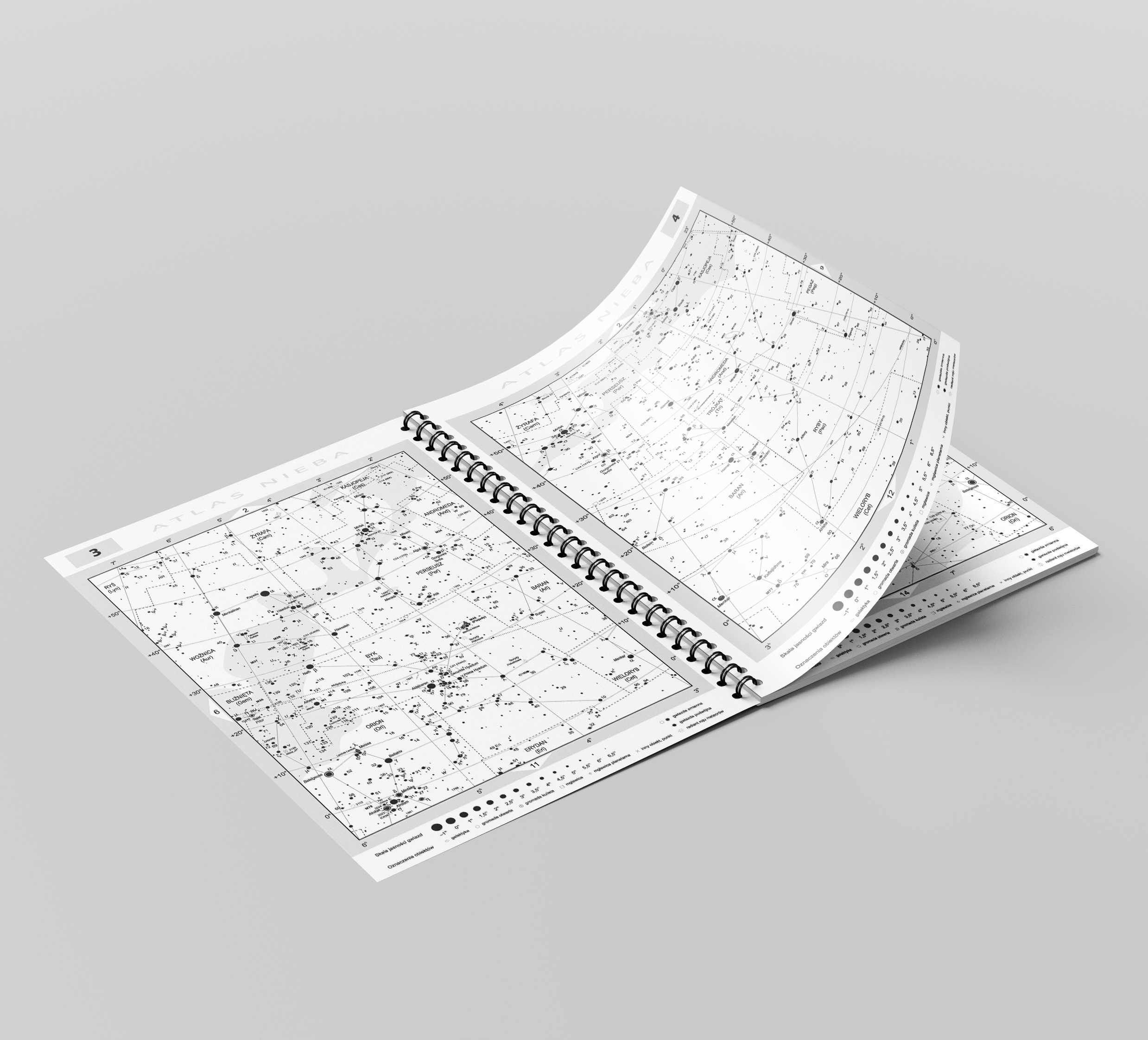 Atlas Nieba 2000 i Mapy Nieba 2000.0 Rodzaj atlas, tablice, wzory