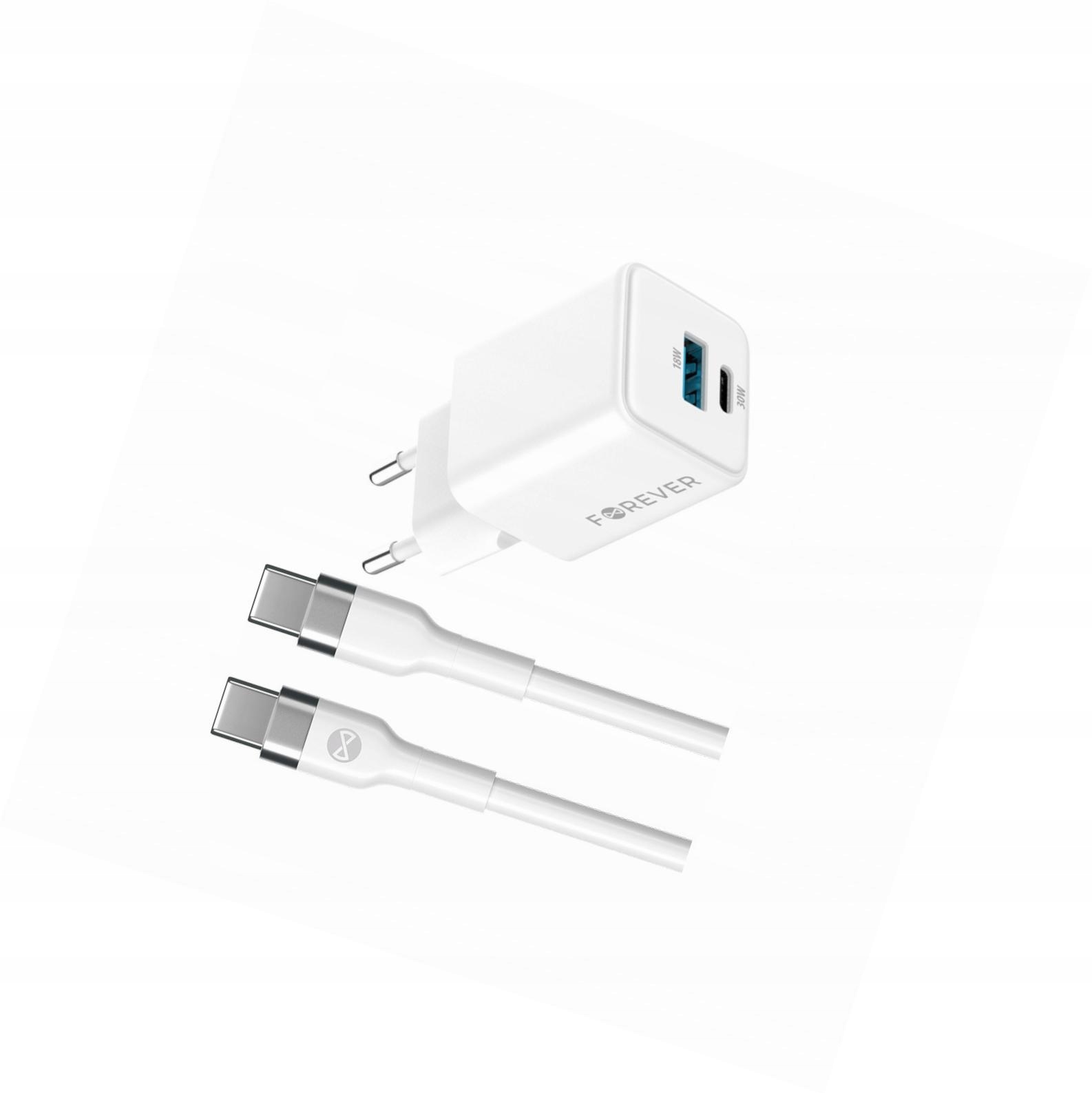 Szybka ładowarka GaN 30W Usb i Usb-c z kablem do Samsung Galaxy A54 4G
