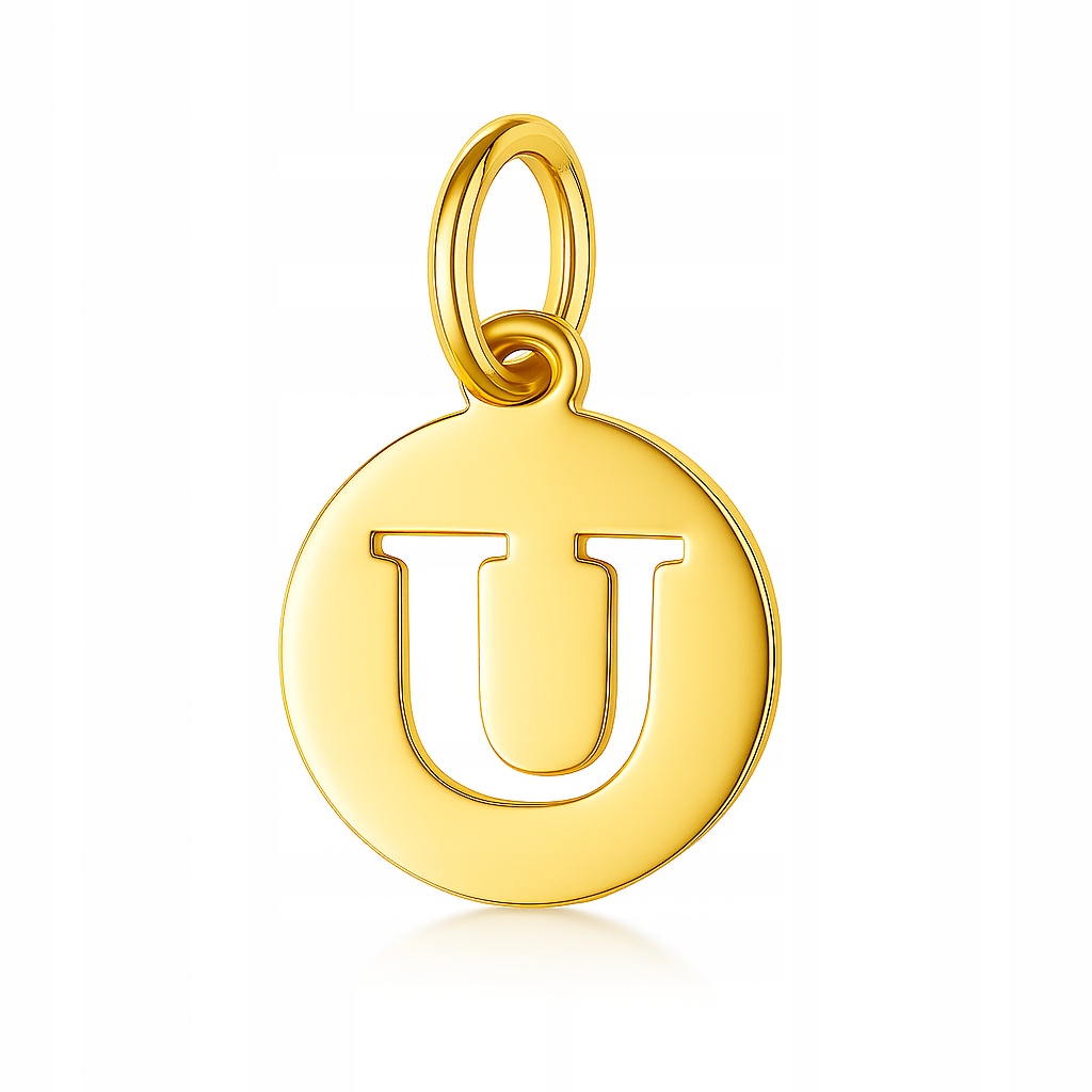 Zlatý přívěsek s přívěskem písmenko U