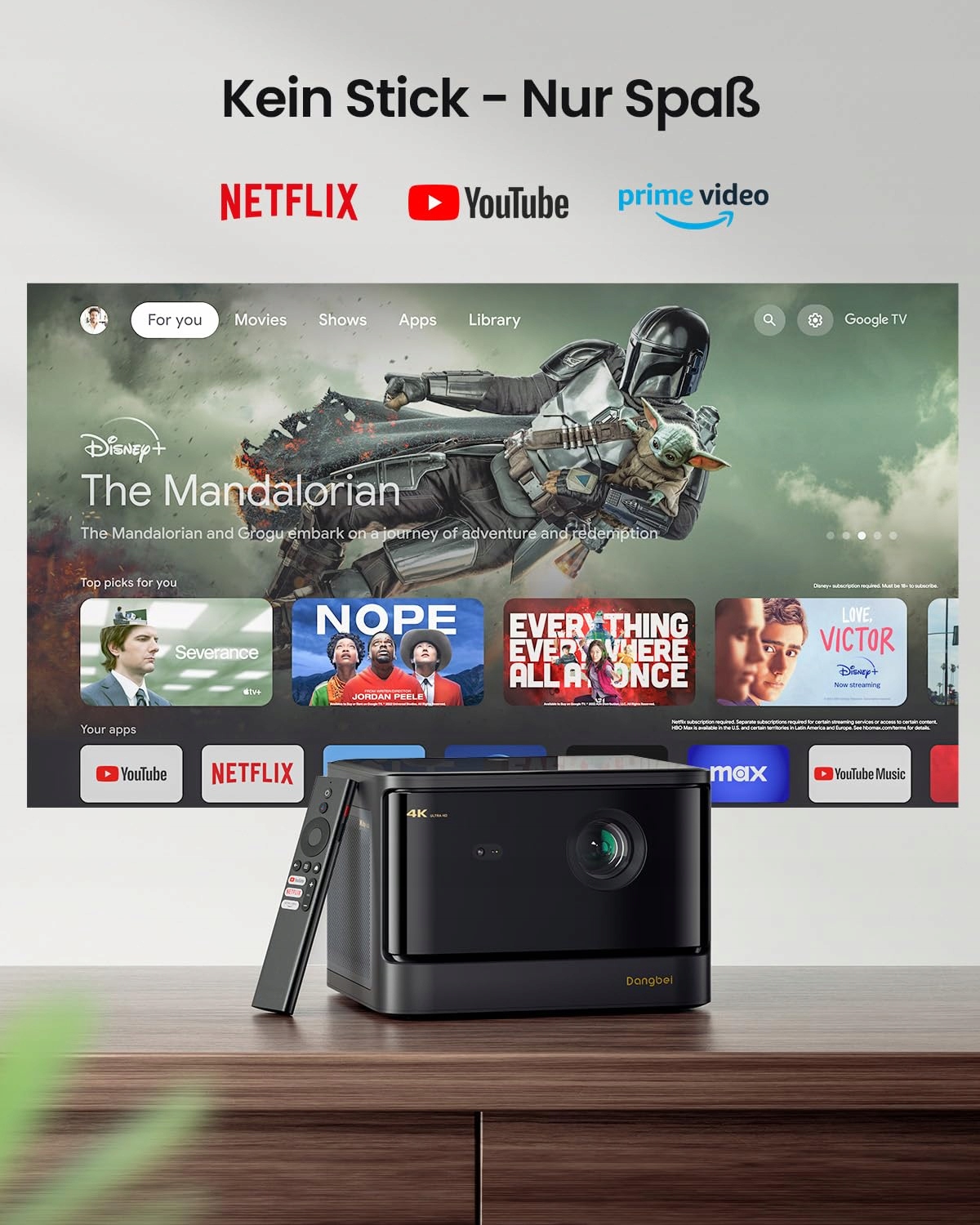 DANGBEI DBOX02 4K HDR10+ 2450 Lumen 200" Smart Netflix Dolby Audio — miniatura 5