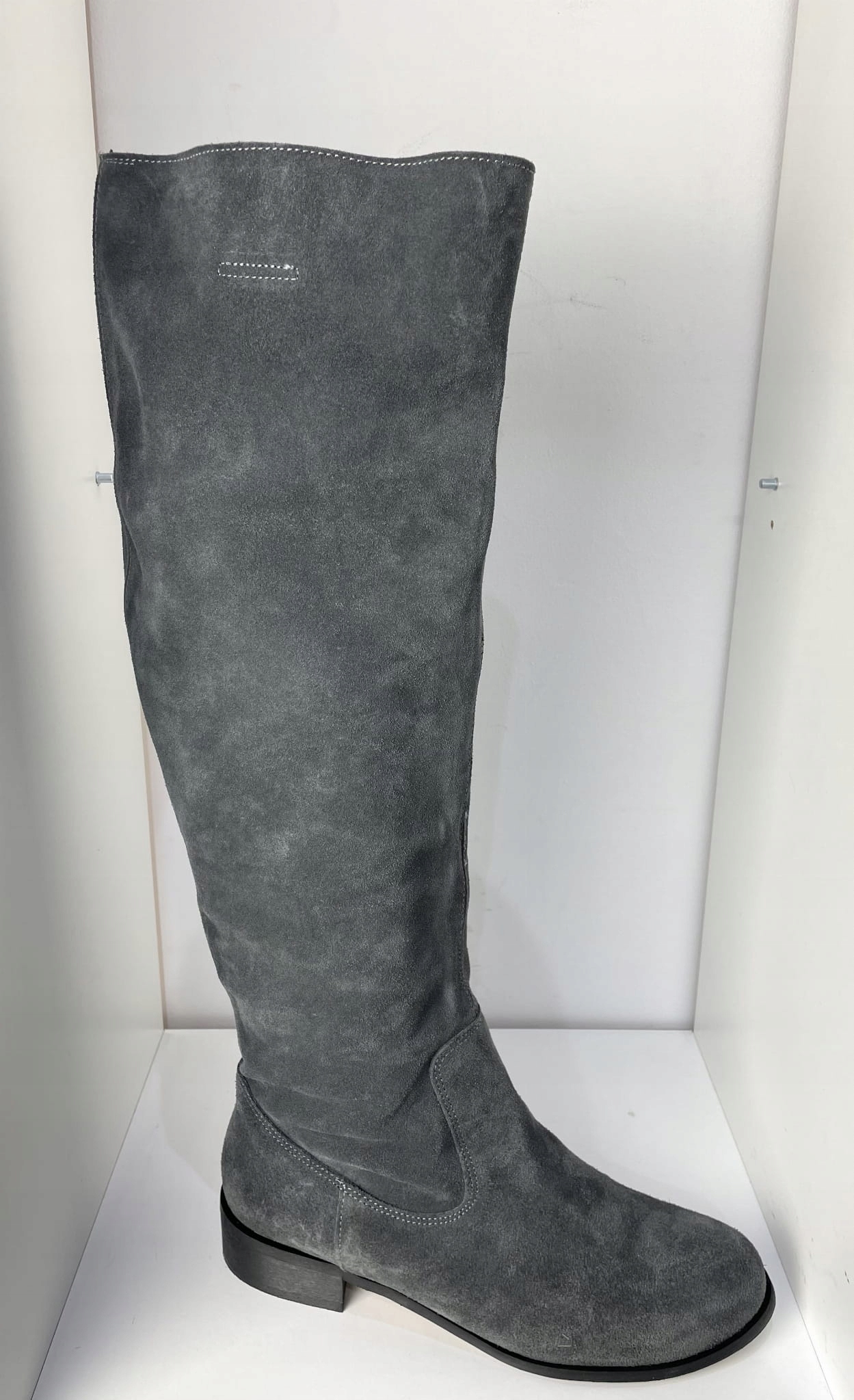 Dámské kožené kozačky Higo 1758 Ocelové 38, Po