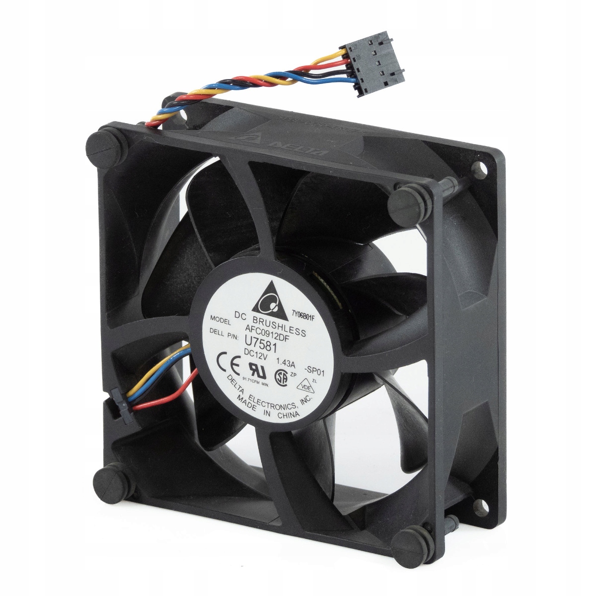 Dell U7581 AFC0912DF 5-PIN 12V 1.43A 92x92x32mm